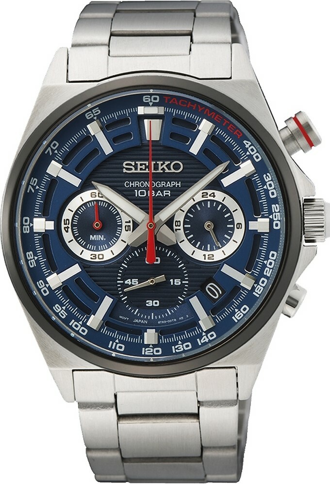 萬年鐘錶 - SEIKO   CS 系列  藍面休閒款三眼計時男錶  8T63-00T0B / SSB407P1 錶徑41MM