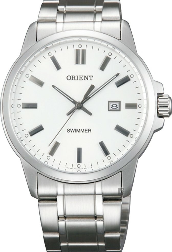 萬年鐘錶 - 東方錶  ORIENT  OLD SCHOOL系列 復古風石英錶 鋼帶款男錶  SUNE5004W  錶徑 : 41mm