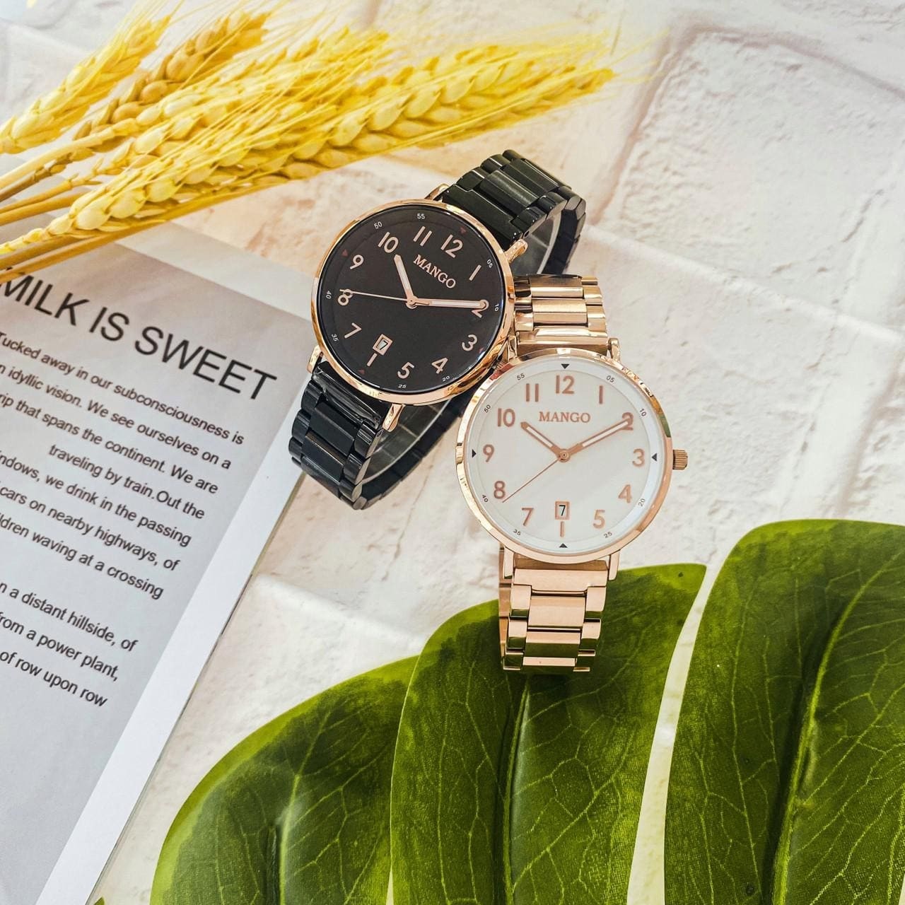 【MANGO】簡約時尚數字腕錶 MA6768L-80R-H / MA6768L-BK-H (36mm) 現代鐘錶