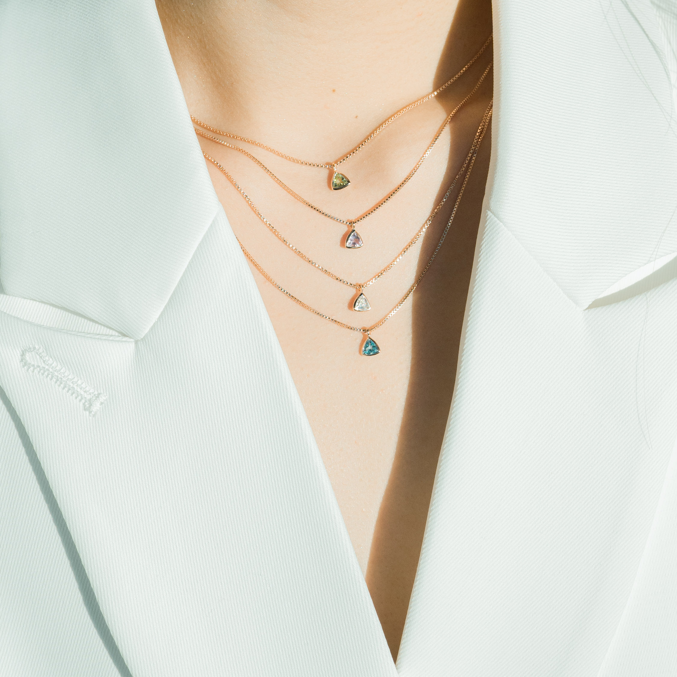 Lego三角橄欖盒子鎖骨鏈