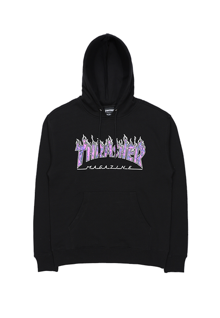 Thrasher PURPLE GHOST FLAME HOODED SWEATSHIRT