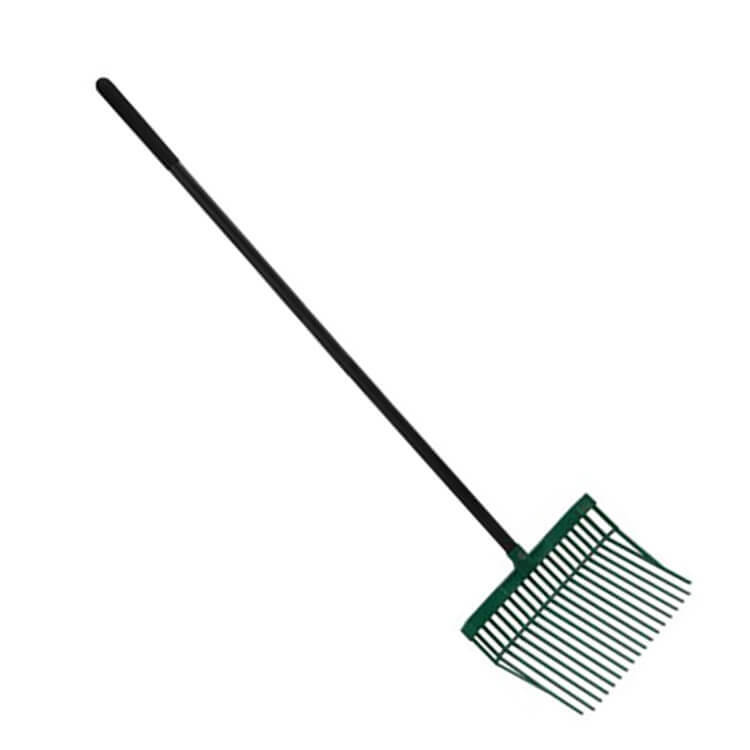 Plastic Bedding Fork with Black Coating Hardwood Handle