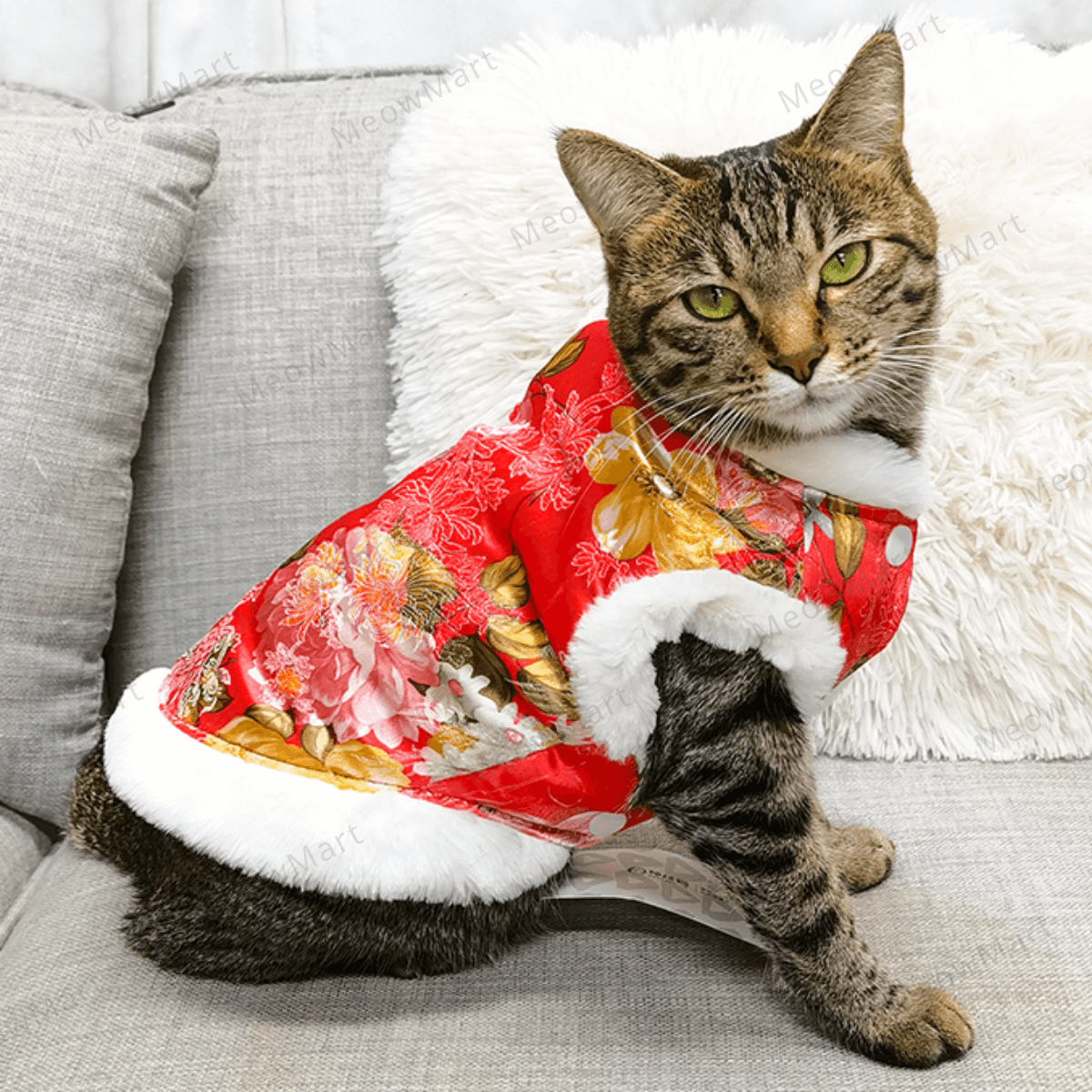 牡丹刺繡新年唐裝