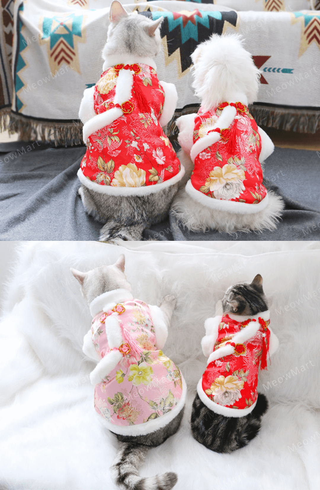 牡丹刺繡新年唐裝