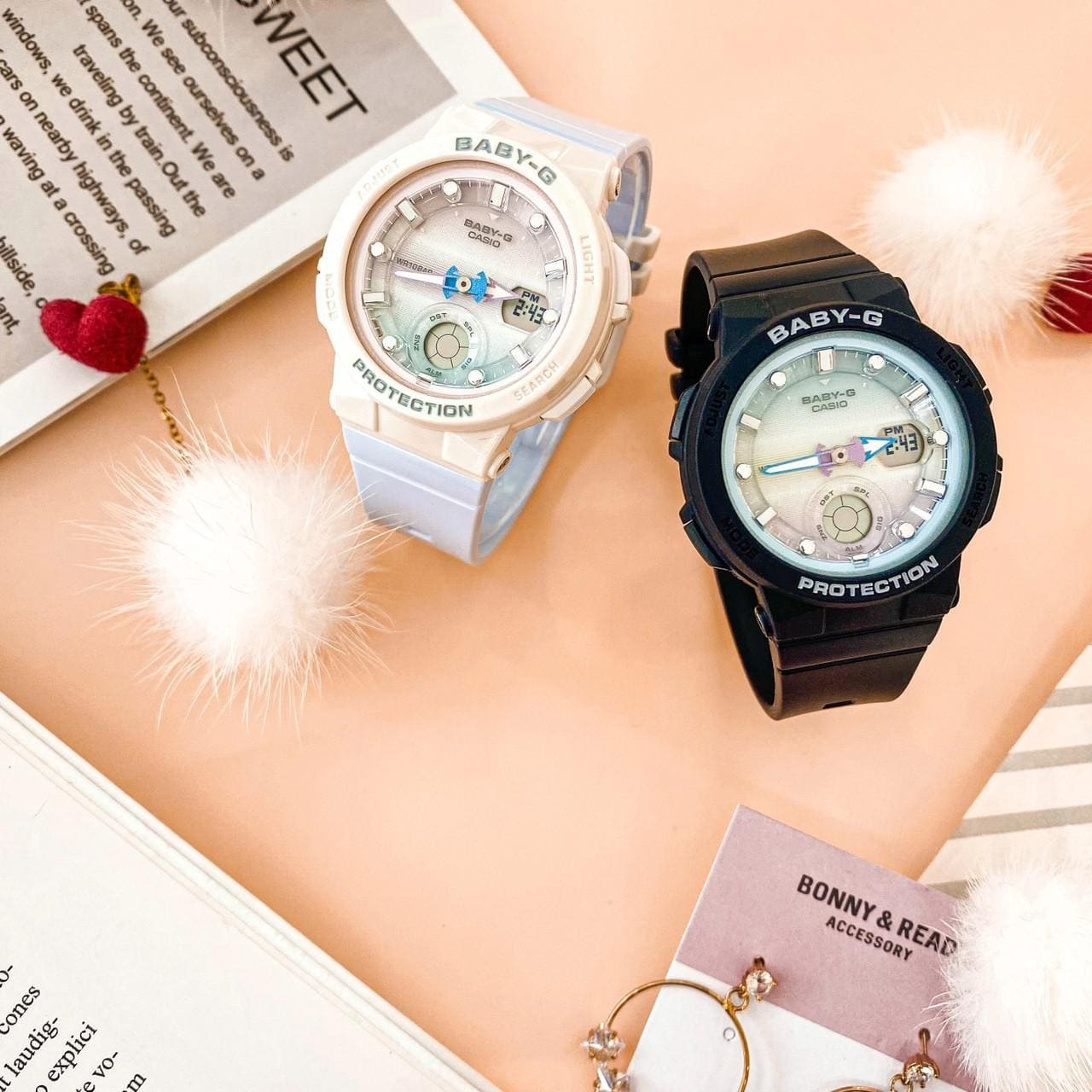 【Baby-G】海灘旅人系列 BGA-250-7A3(粉藍漸層) / BGA-250-1A2(黑藍漸層) 41mm  現代鐘錶