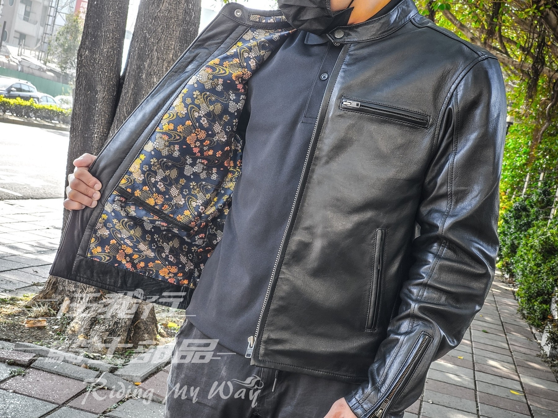 DEGNER 21SJ-14K 鉄流水雪輪 皮衣 花山系列