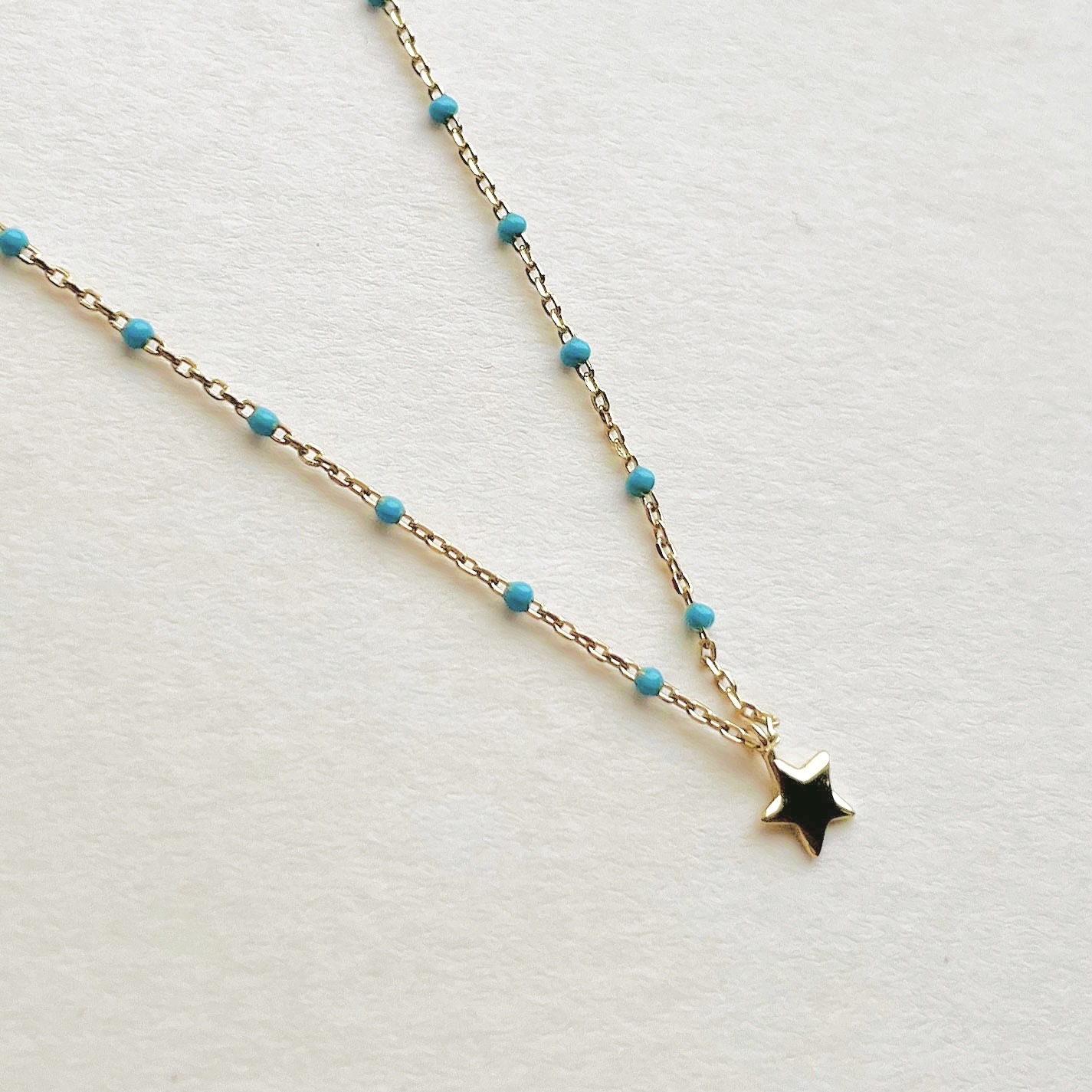 Silver / 綠松石星星項鍊