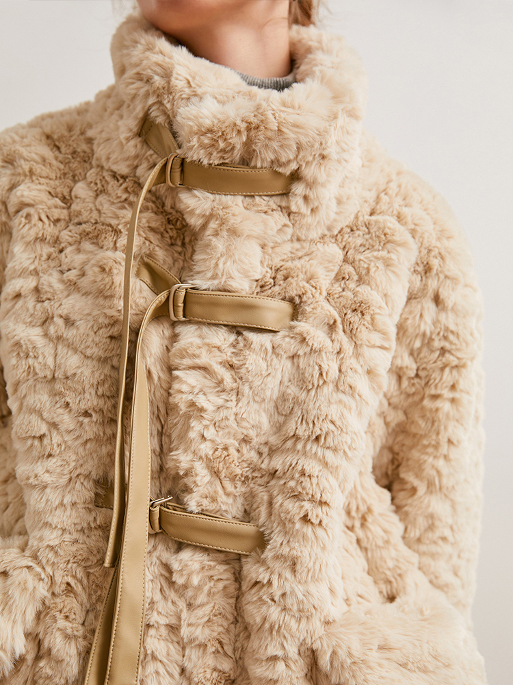 Beige plush jacket