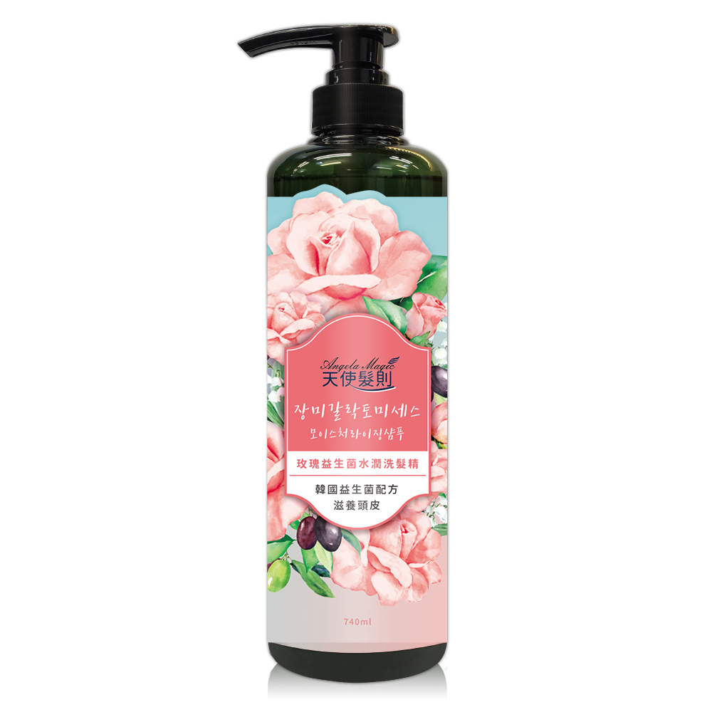 【韓國製造】天使髮則玫瑰益生菌水潤洗髮精740ml