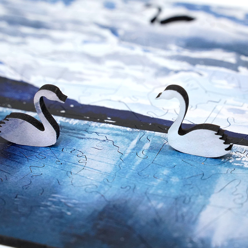 富士春釣　Spring Fishing 木質拼圖