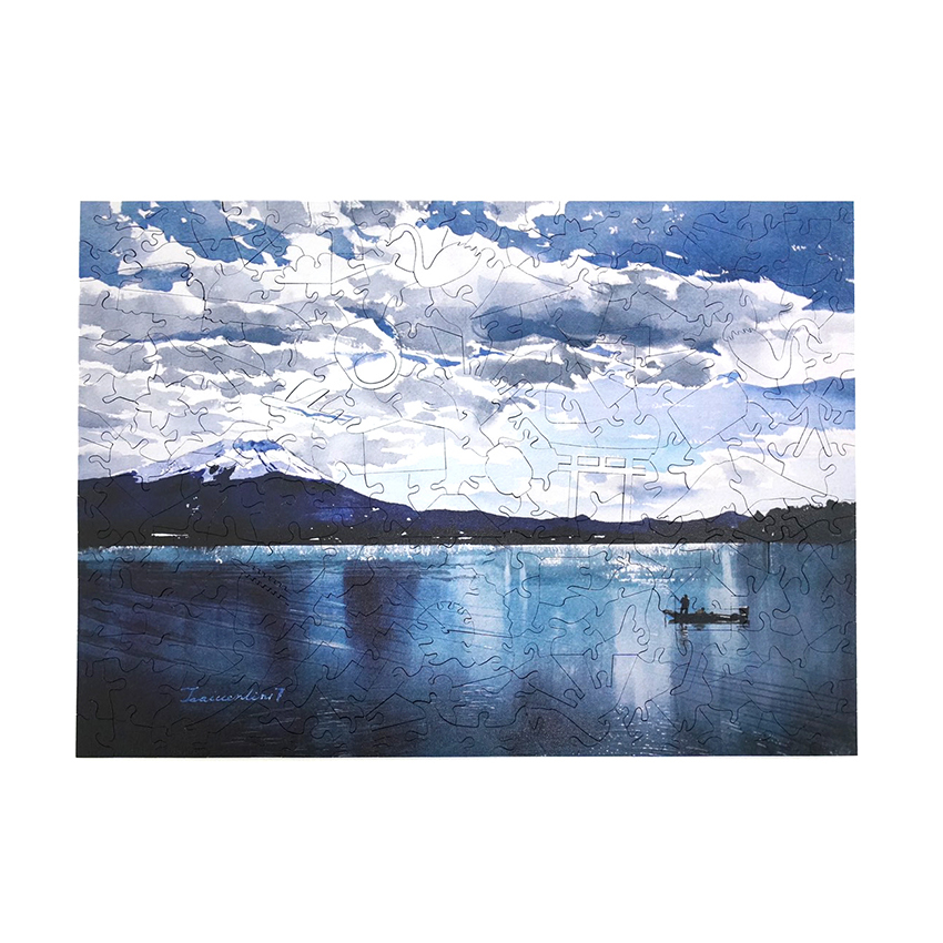 富士春釣　Spring Fishing 木質拼圖