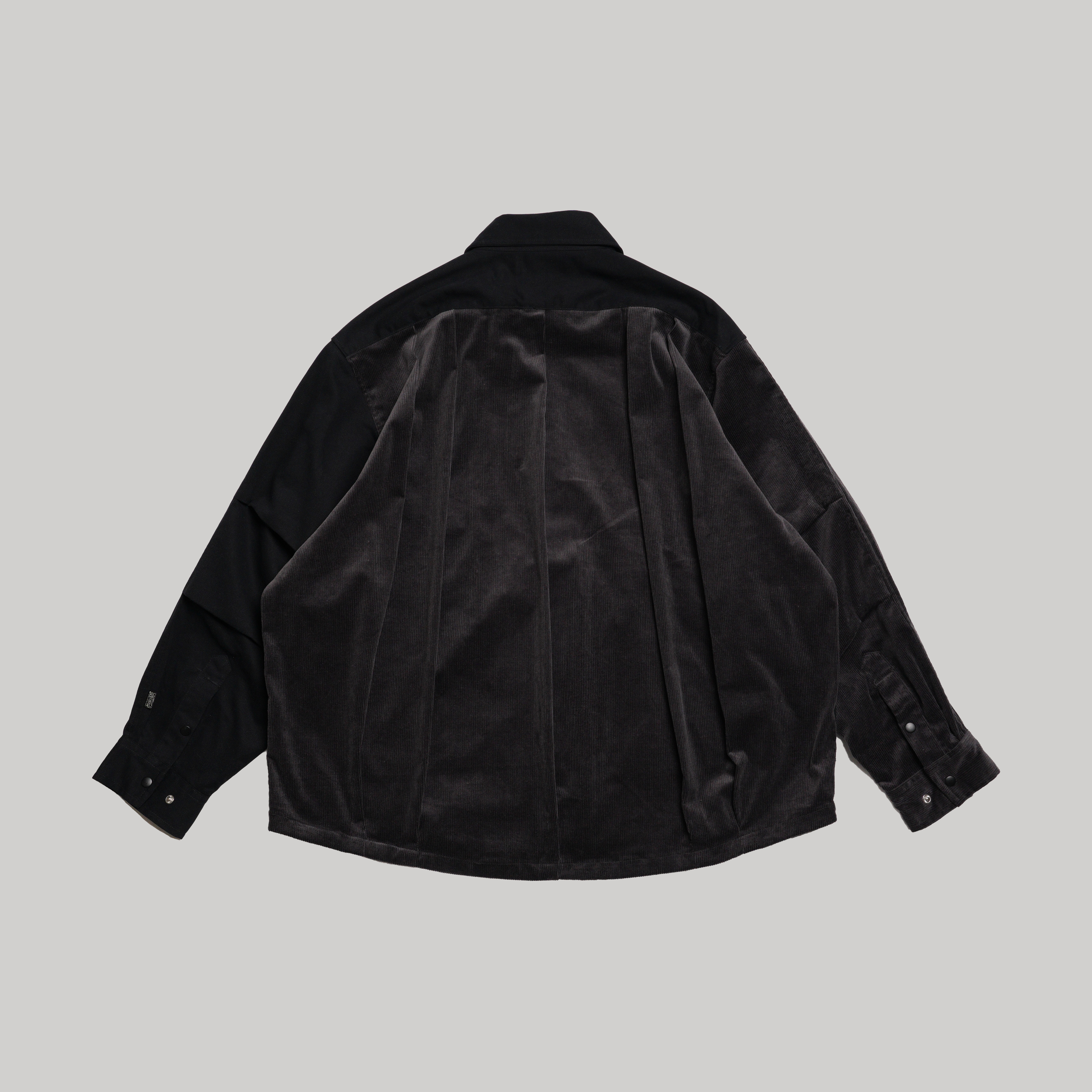 P.B.P - Duo-Material Shirt Jacket - Black