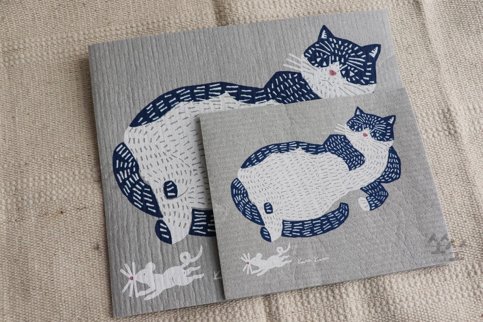 e.spongewipe kata kata 倉敷意匠 德國製 天然纖維 貓咪吸水墊