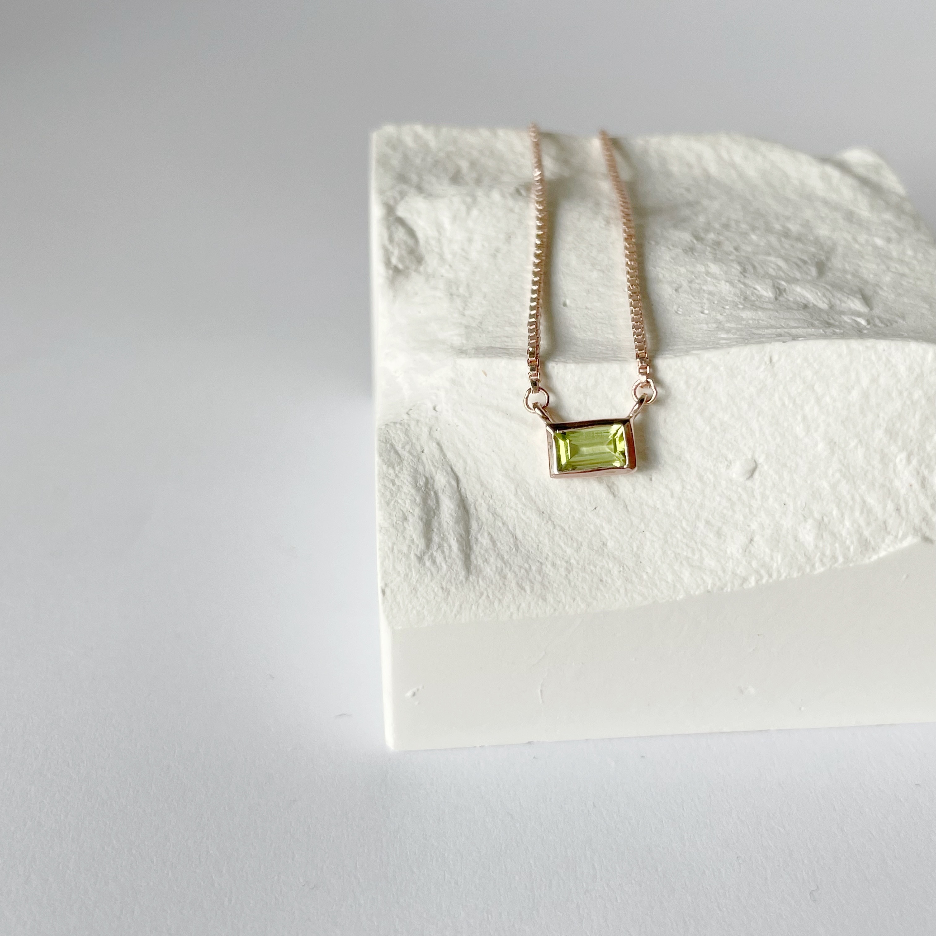 Lego長方橄欖盒子鎖骨鏈