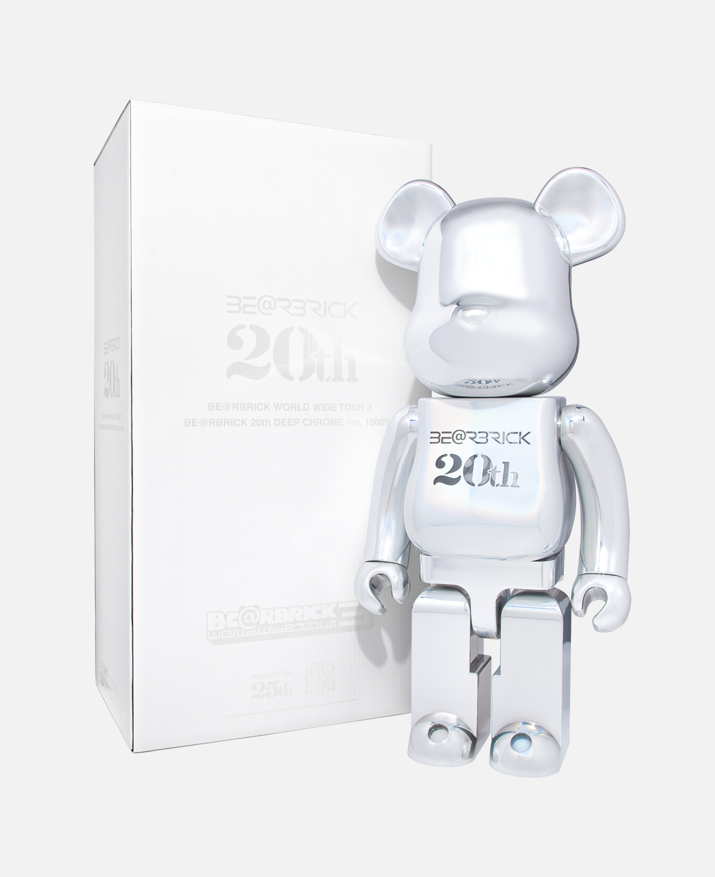 MEDICOM TOY】BE@RBRICK 20TH ANNIVERSARY DEEP CHROME Ver