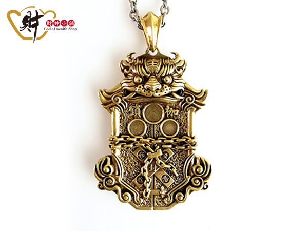 【財神小舖】夯枷代刑枷鎖項鍊(消災解厄款)(含開光)