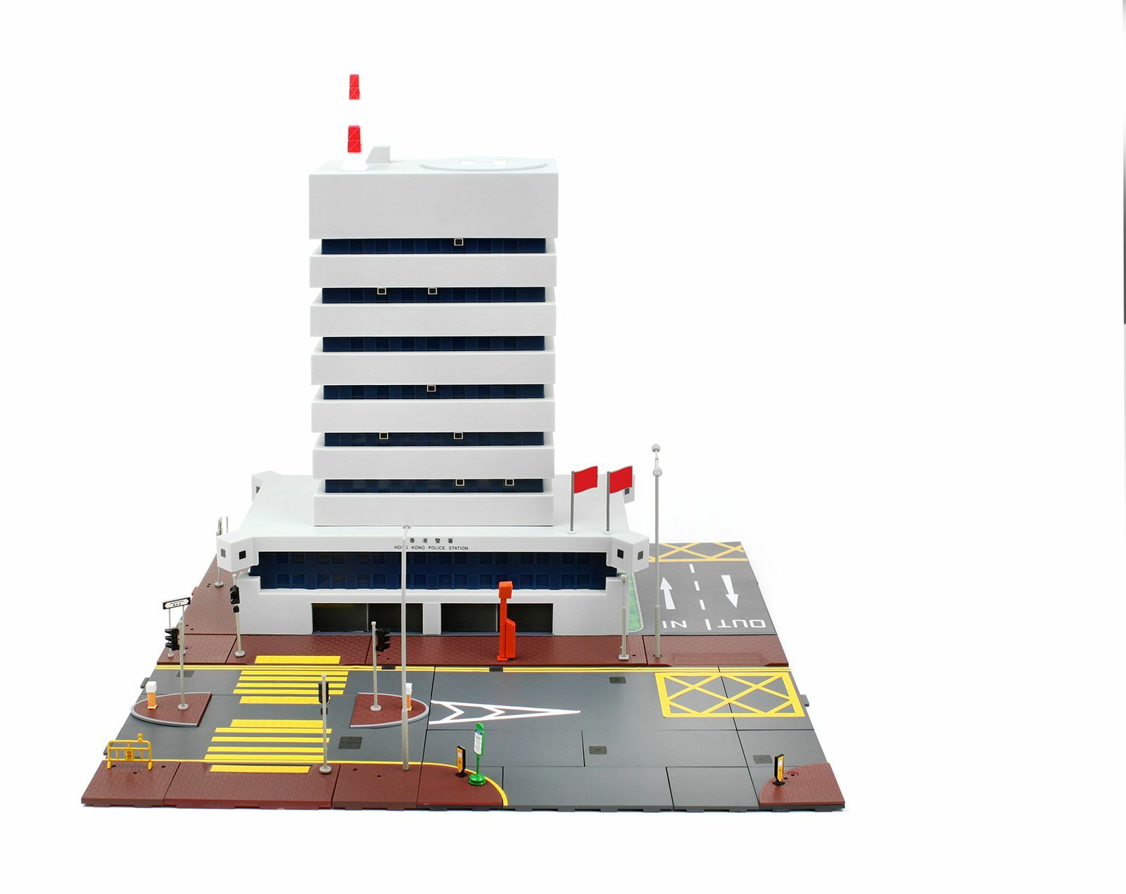 TINY 微影 1:64 Bd2 香港警局連街道情景套裝 Police Station Building #ATS64004