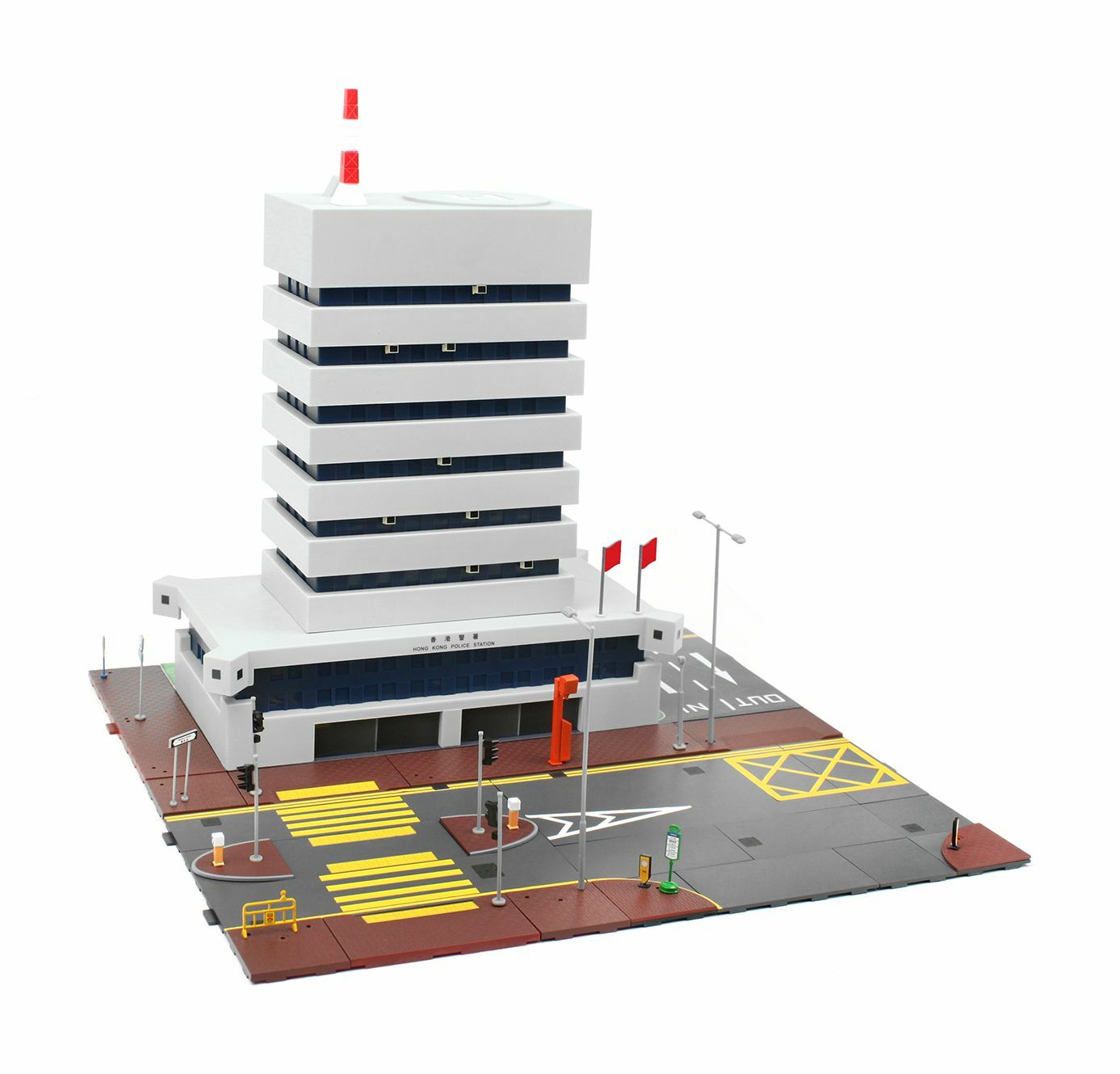 TINY 微影 1:64 Bd2 香港警局連街道情景套裝 Police Station Building #ATS64004