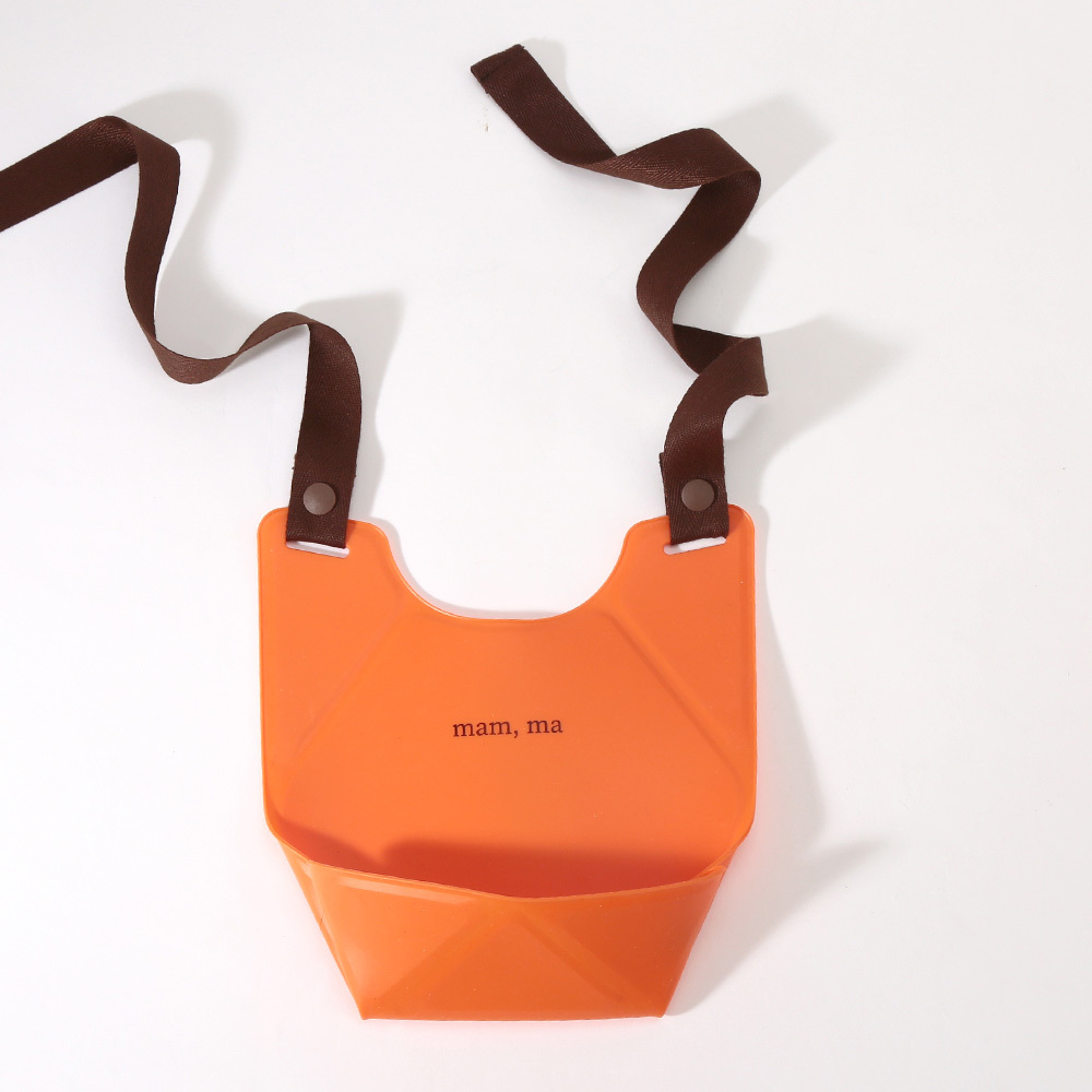 三角摺疊抖兜【愛馬仕香橙】-韓國ccaccam.j美型抖兜調色餐盤