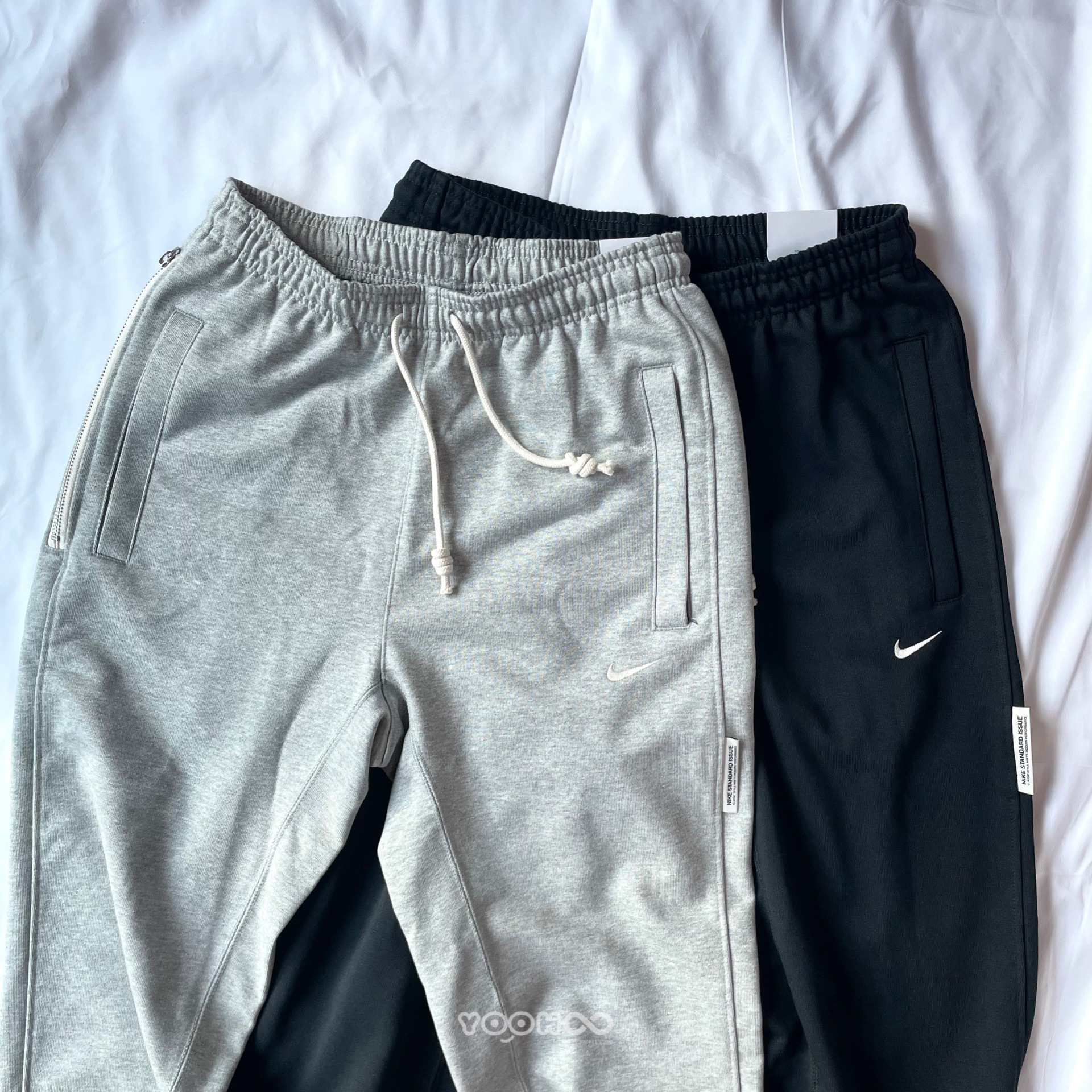 男款 NIKE DRI-FIT PANTS 黑色 灰色 白標系列 刺繡 抽繩 毛巾布 縮口褲 長褲 棉褲 CK6366-010