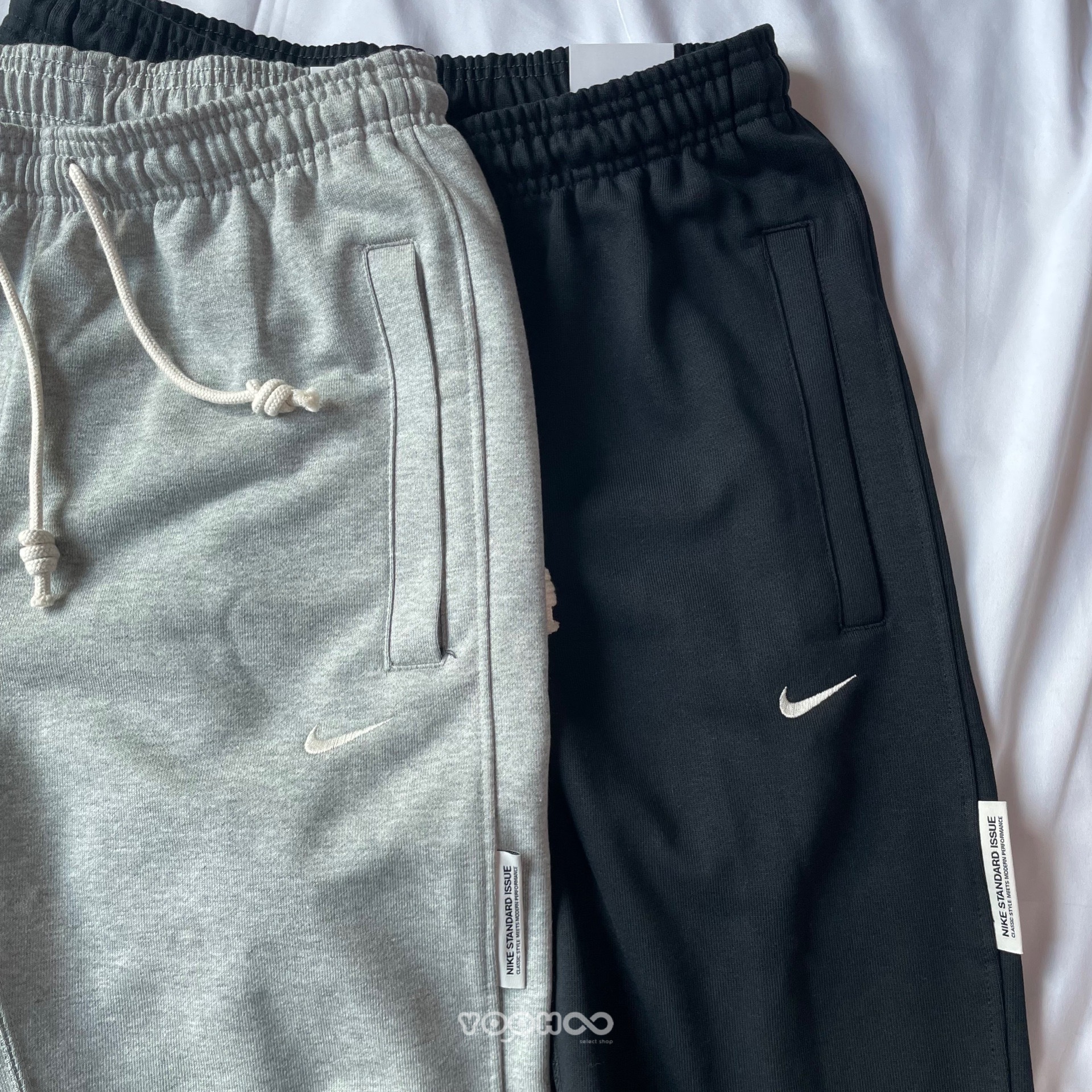 男款 NIKE DRI-FIT PANTS 黑色 灰色 白標系列 刺繡 抽繩 毛巾布 縮口褲 長褲 棉褲 CK6366-010