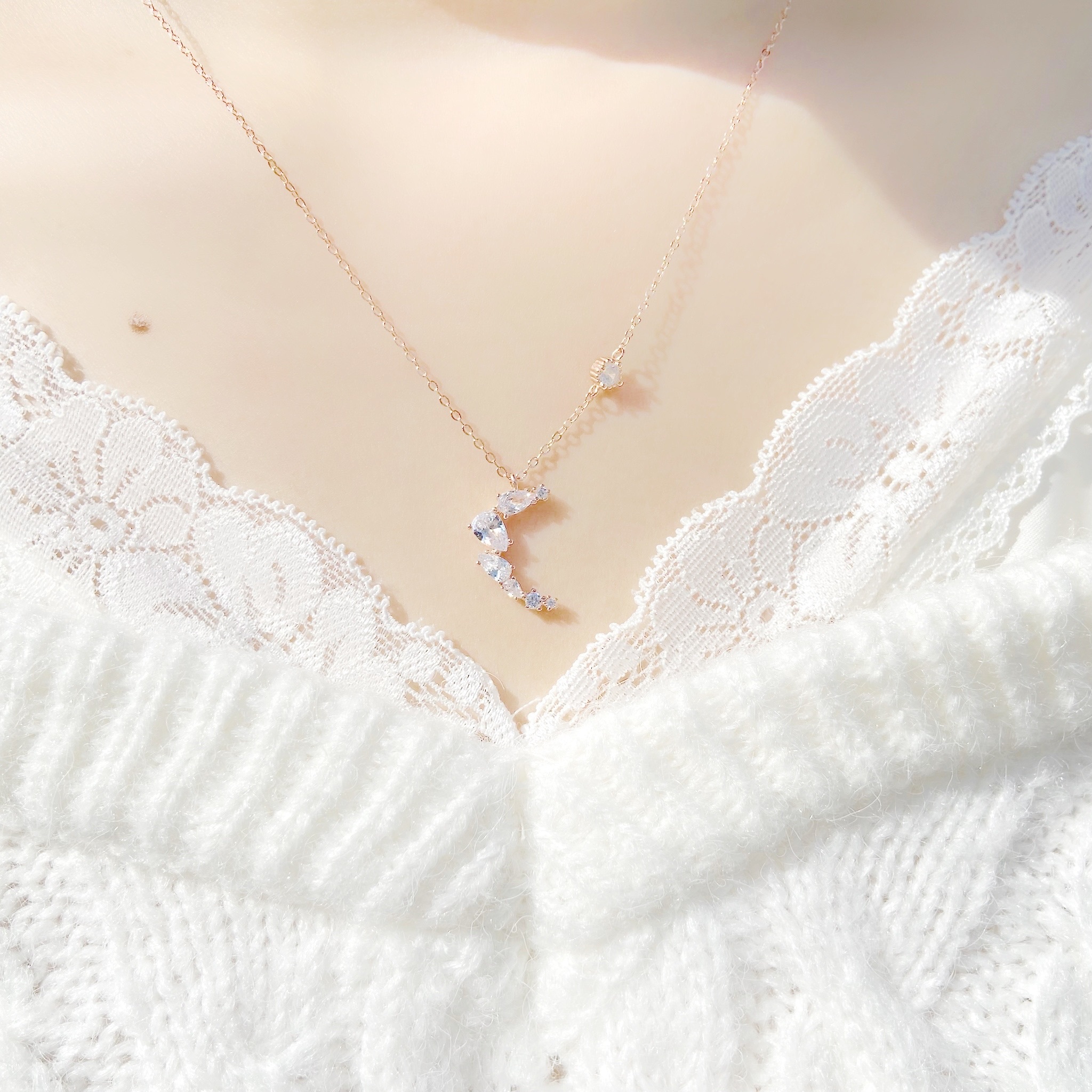 | 925純銀・白金・ 玫瑰金 | 月亮代表我的心項鍊 (銀 / 玫瑰金) | NE0440 |