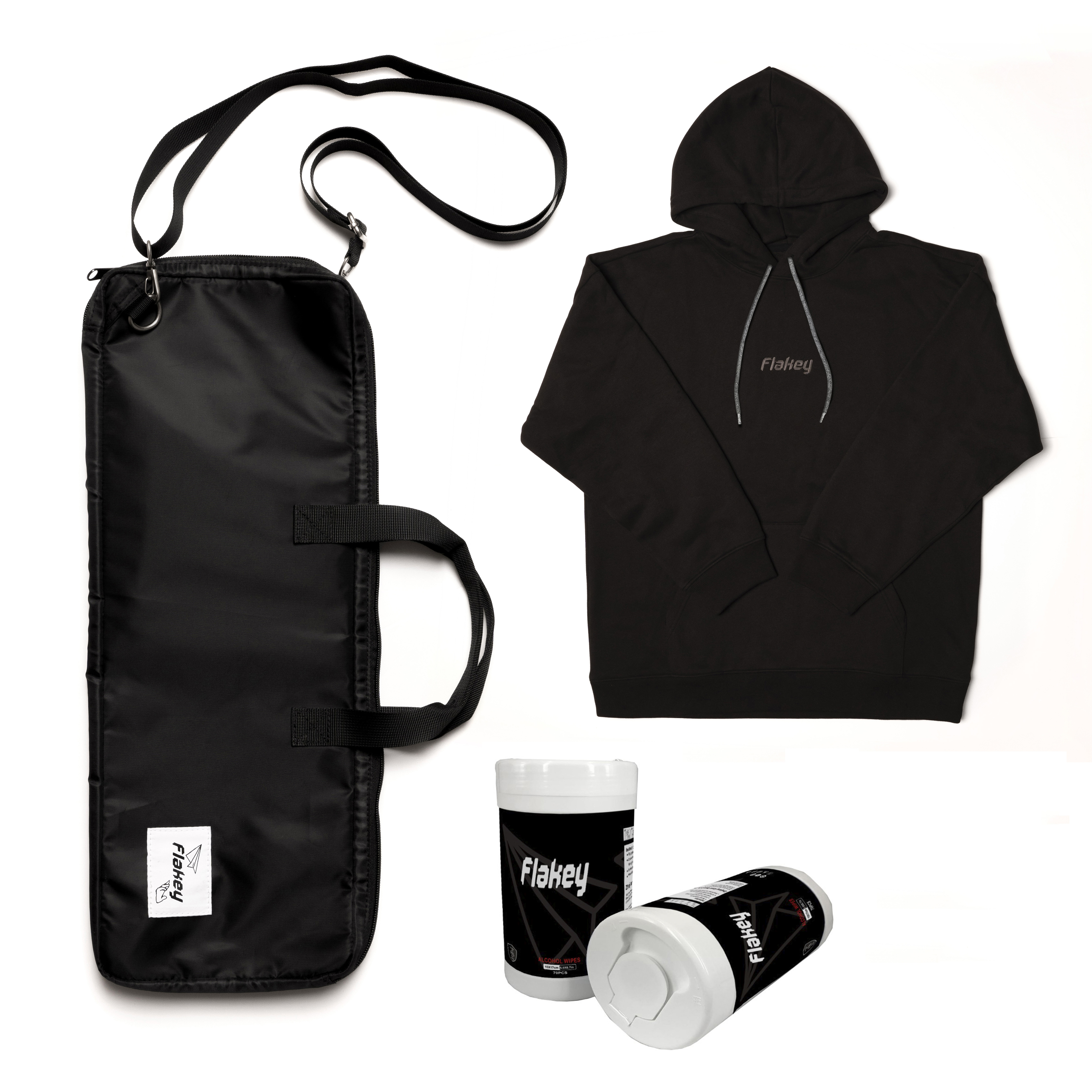 FLAKEY 手幅袋衛衣限定禮盒裝 (玄黑手幅袋 + 玄黑連帽衛衣)