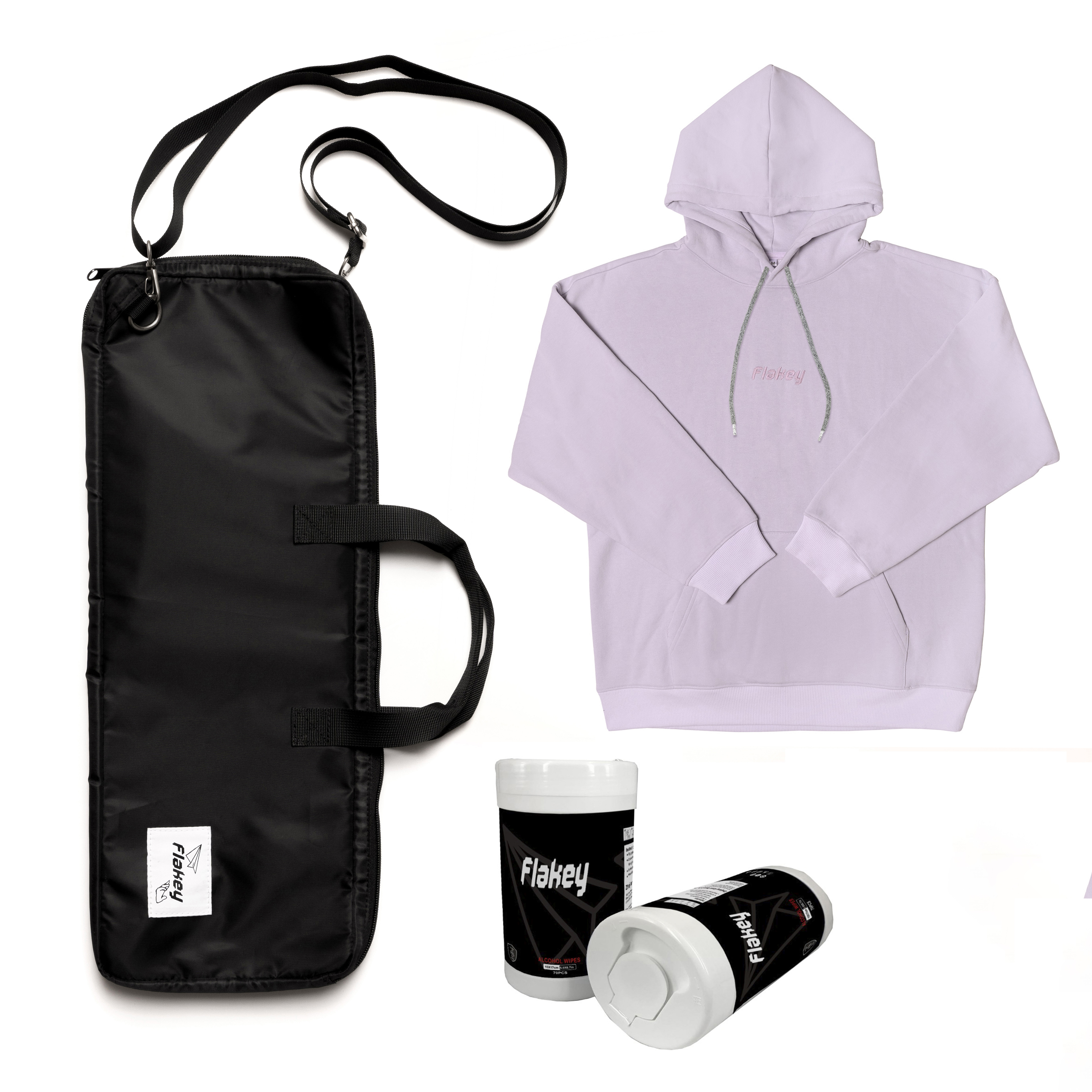 FLAKEY 手幅袋衛衣限定禮盒裝 (玄黑手幅袋 + 幻紫連帽衛衣)