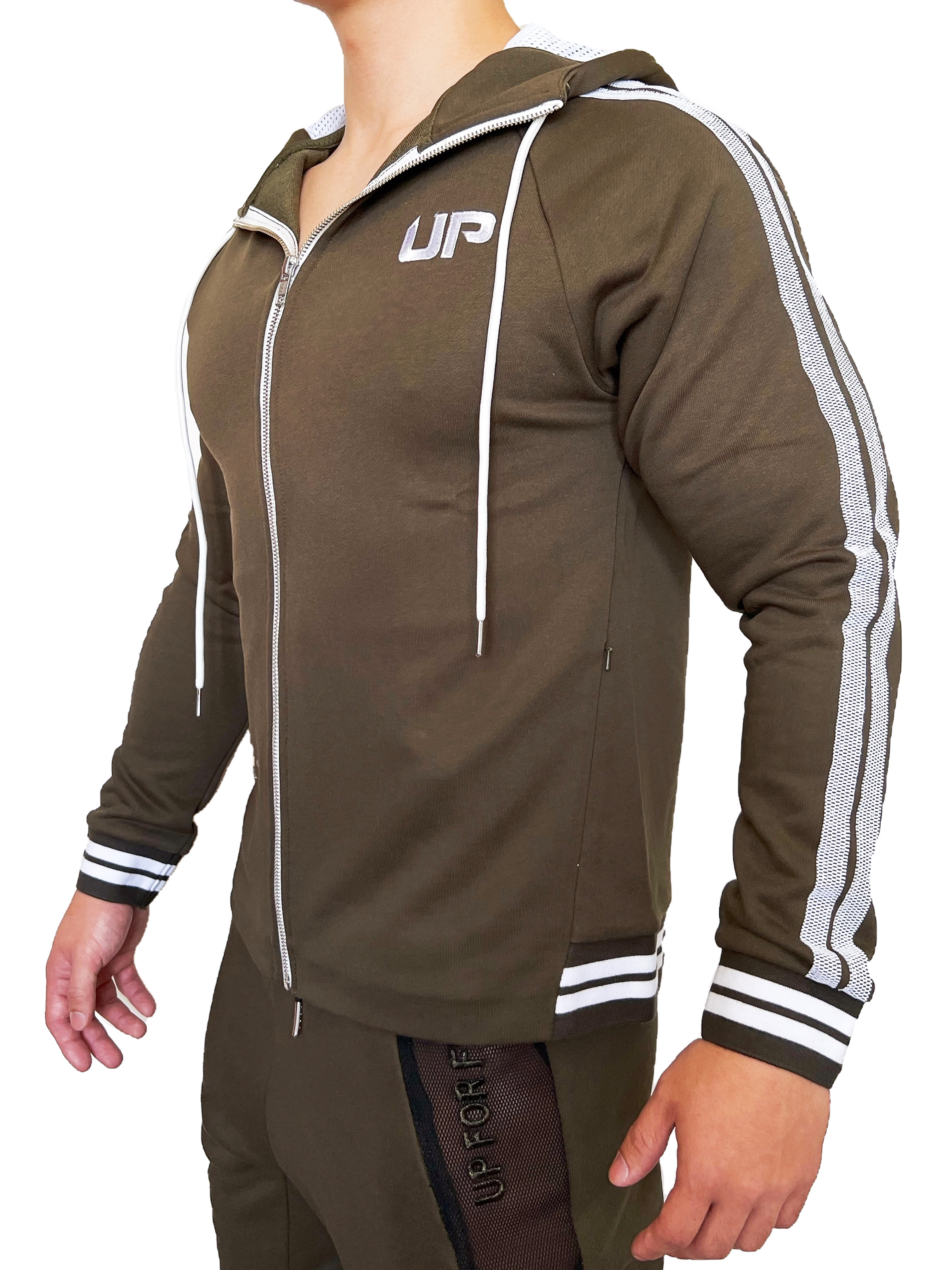 Cotton Zip 純綿連帽外套 軍綠色