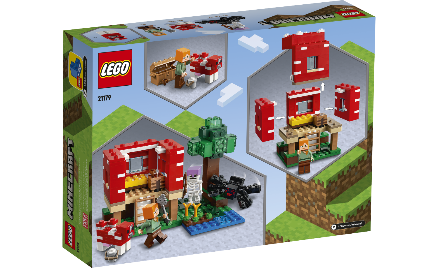 [飛米樂高積木磚賣店] LEGO 21179 Minecraft-蘑菇屋