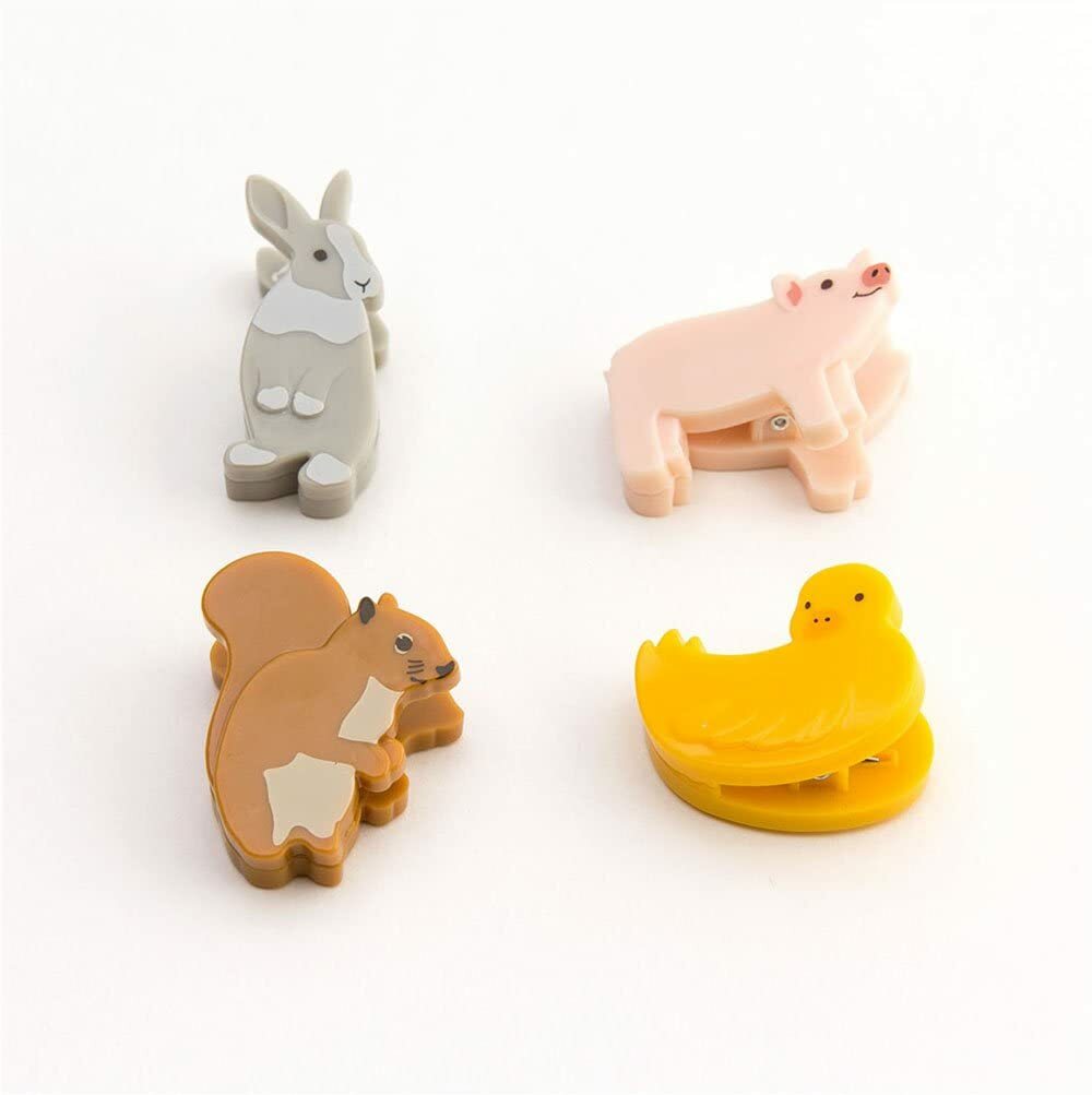 Midori 造型磁鐵夾(4入) 牧場動物