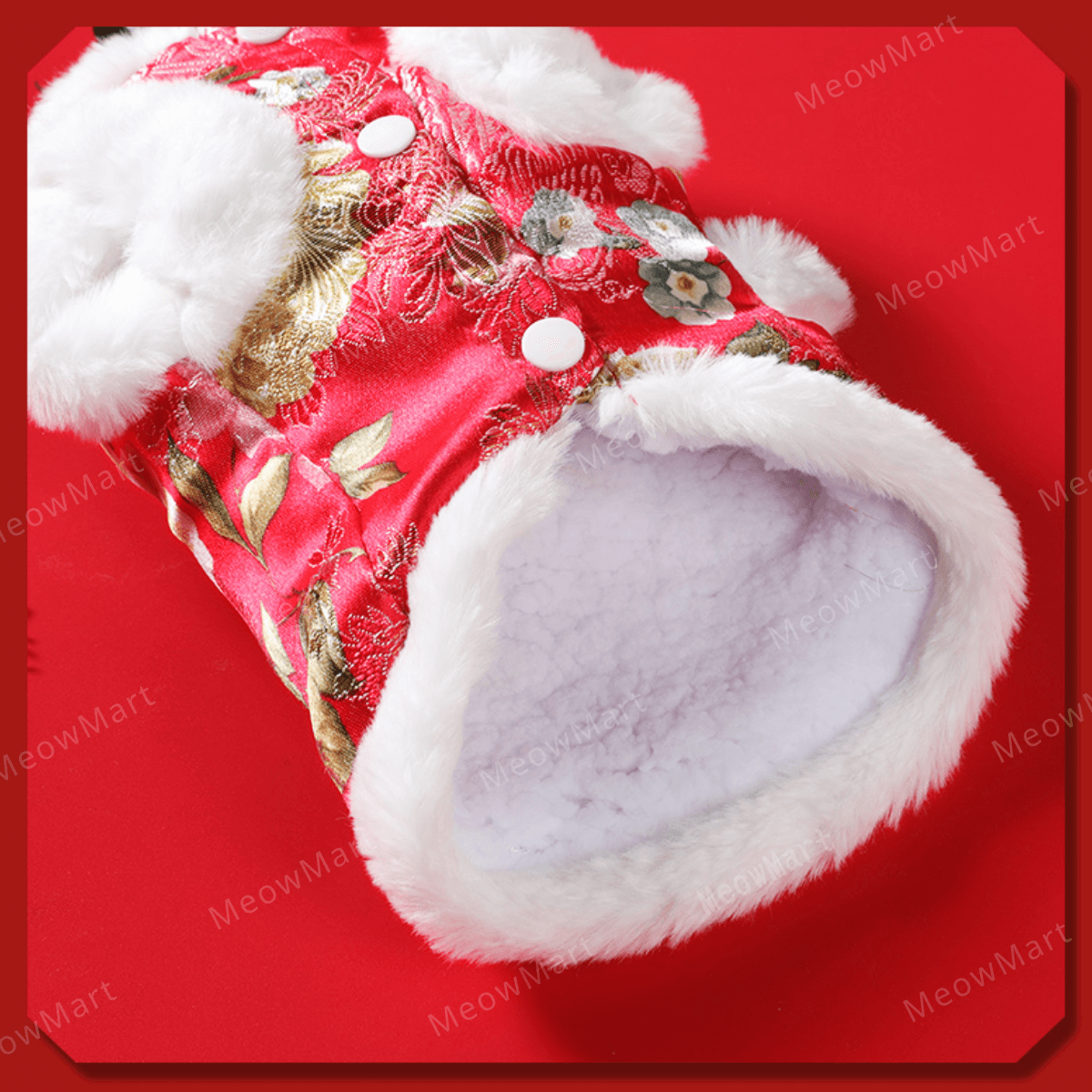 牡丹刺繡新年唐裝