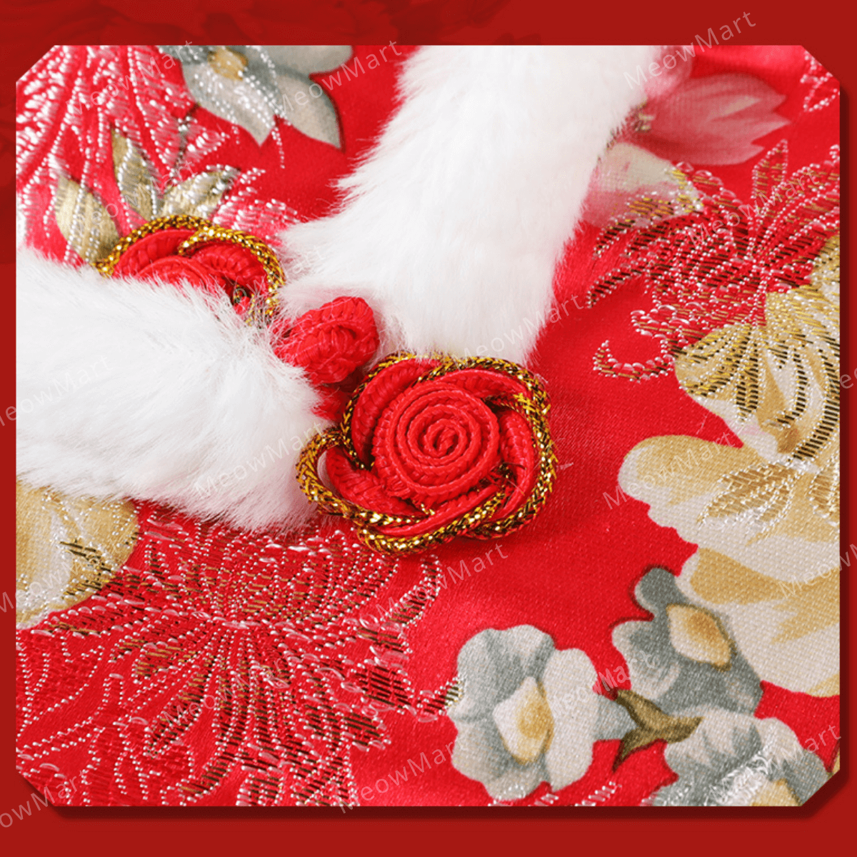 牡丹刺繡新年唐裝