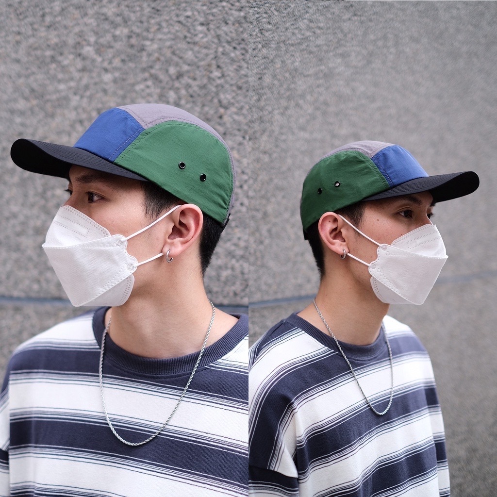 街頭風格 防潑水 防風 尼龍 滑板 棒球 拼接 五片式 五分割帽 帽子