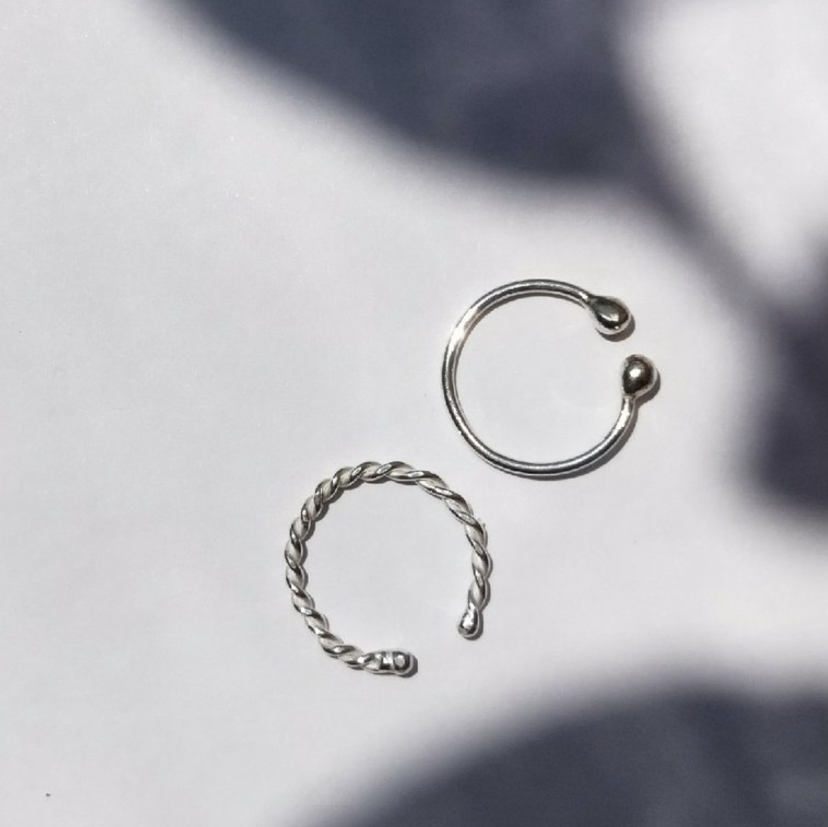 │簡約│素圈 • 麻花圈 • 純銀耳夾 • 耳骨夾