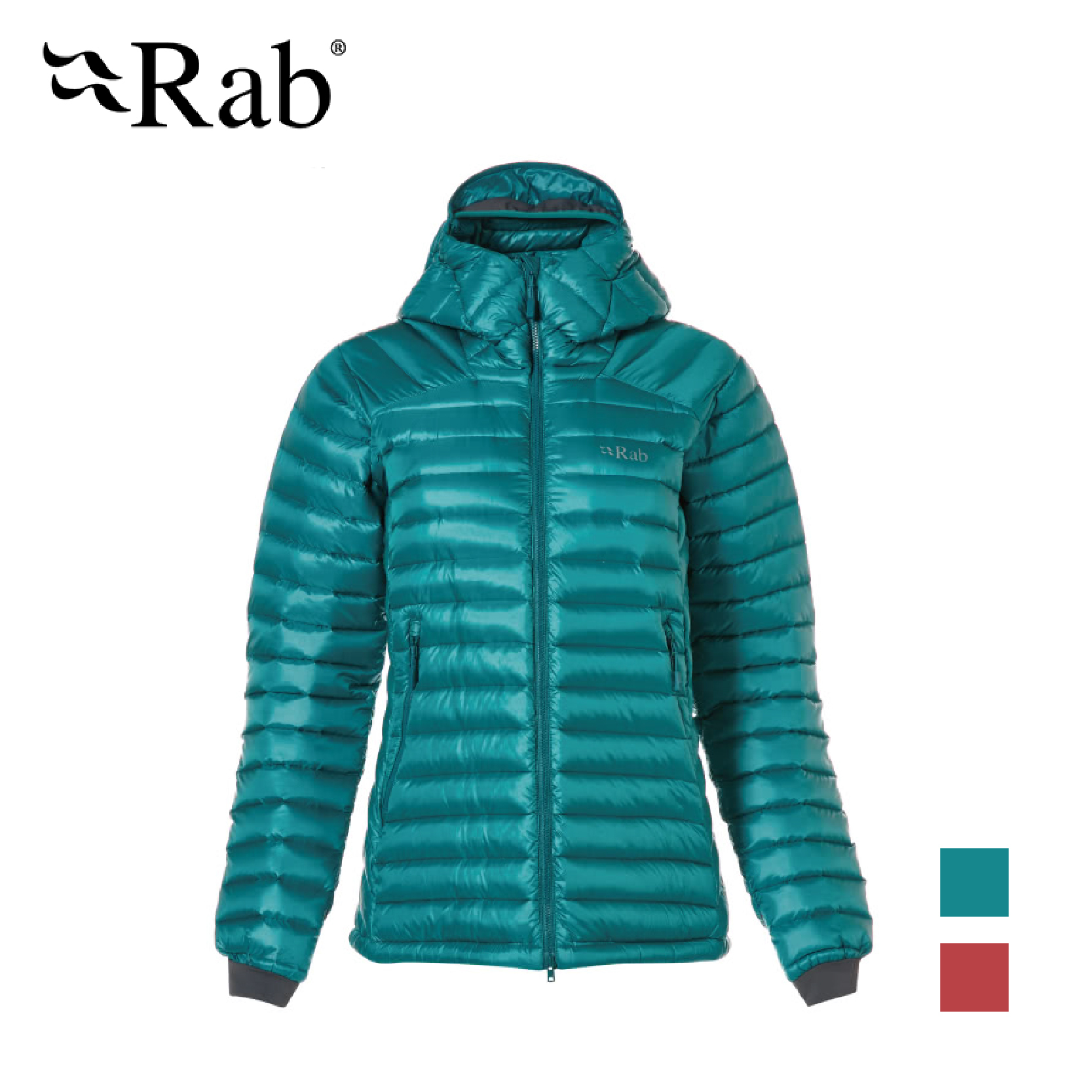 Rab 英國 QDA-89 Microlight Summit Jacket 防潑水羽絨外套 女款 (亞特蘭提斯、赤焰紅) 防潑水/保暖/快乾 04RAQDA89