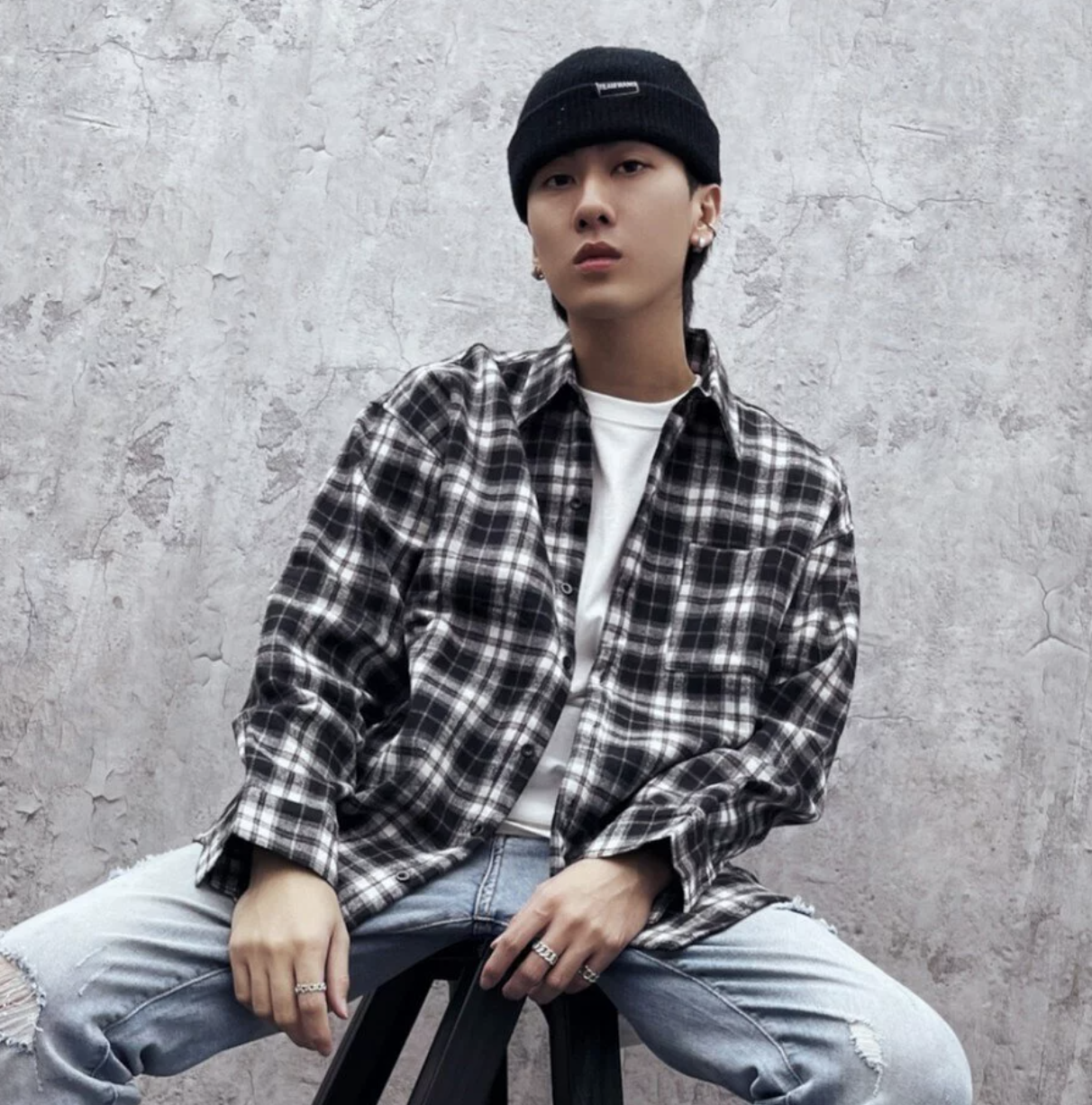 XCTRL 毛絨內裏格紋襯衫外套