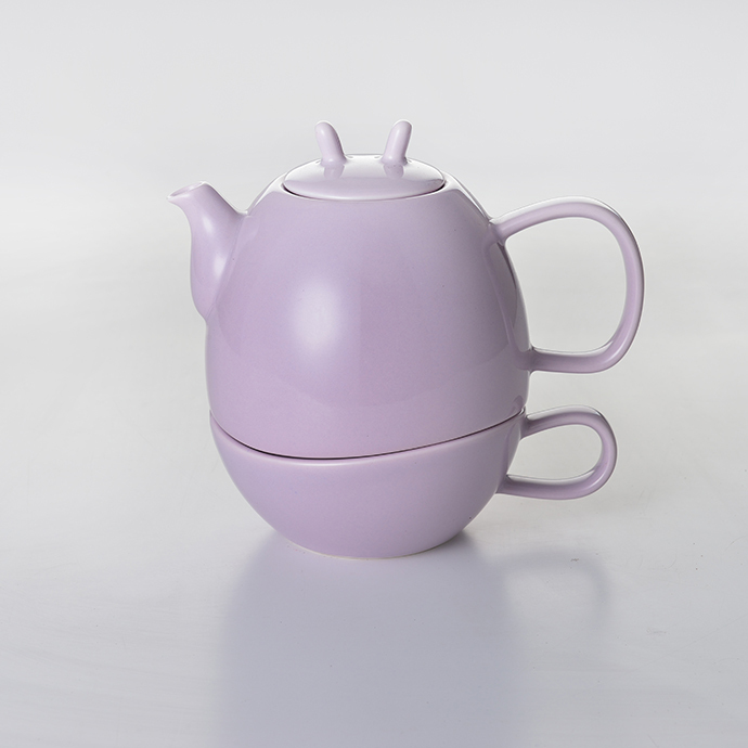 花系列子母壺杯組-紫色 (壺Φ 58 x H 83 mm) 450ml / 杯150ml