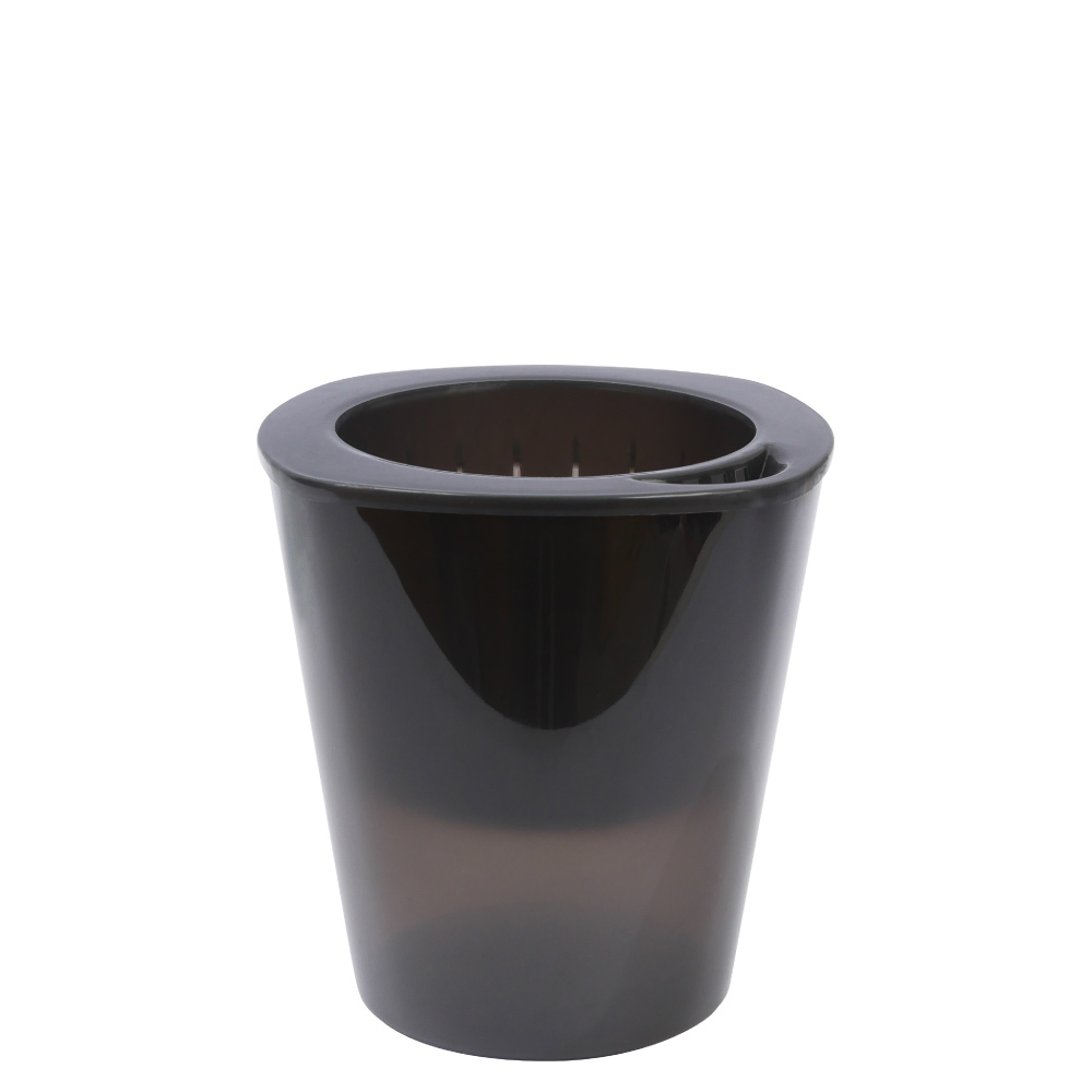 半透明黑自吸懶人花盆-中