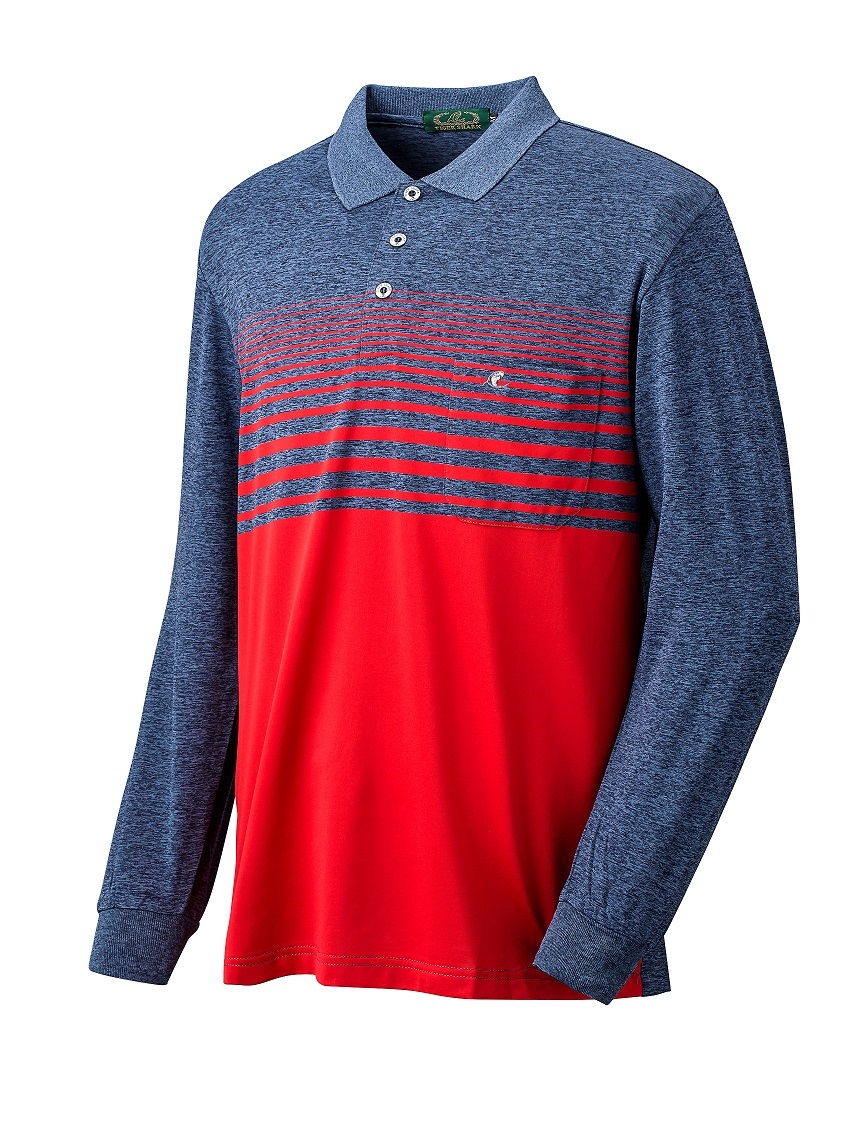 彈力排汗條紋POLO衫