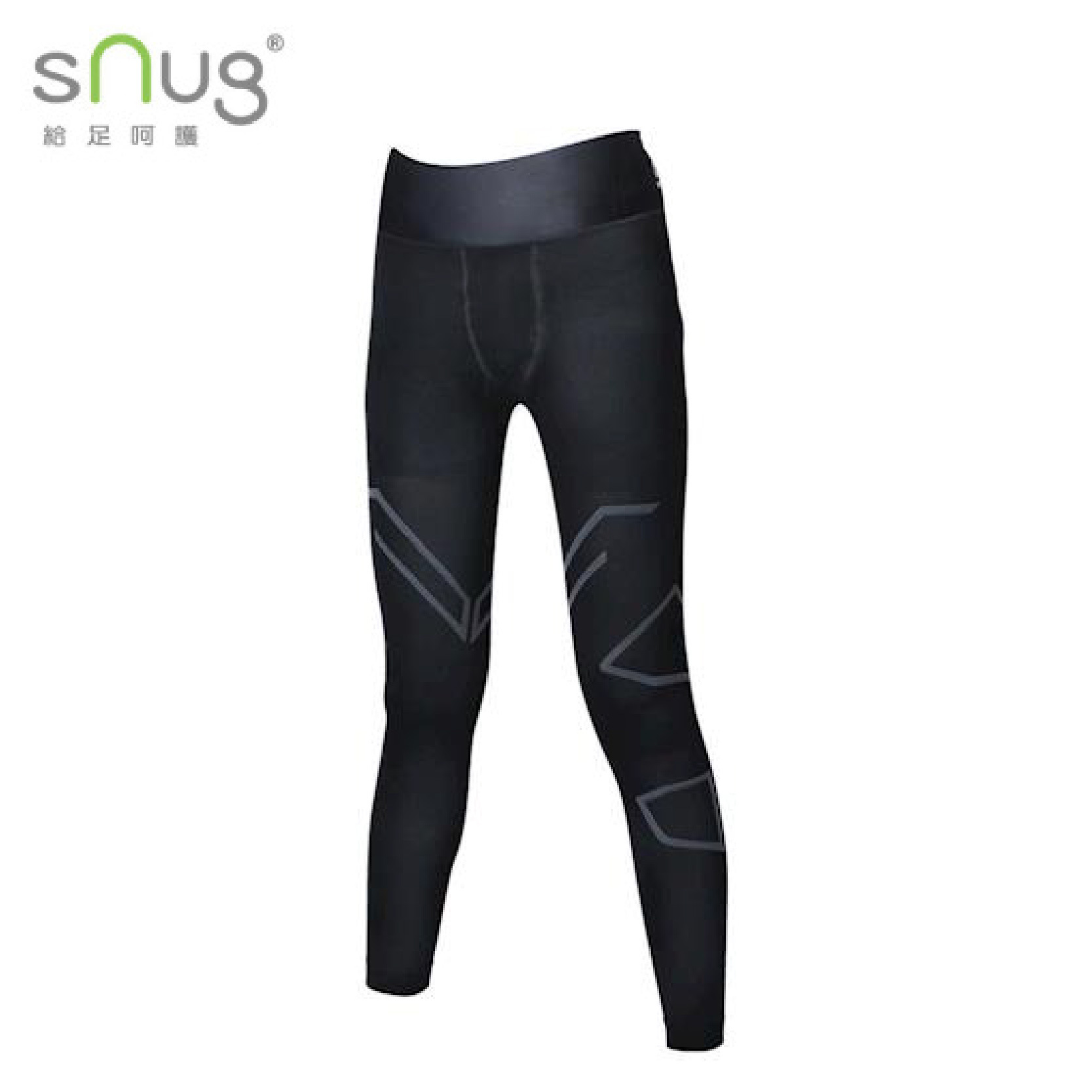 sNug 台灣 全壓式強肌力壓縮褲 男款 黑 壓縮/保護/防曬/透氣快乾 21SNC024M