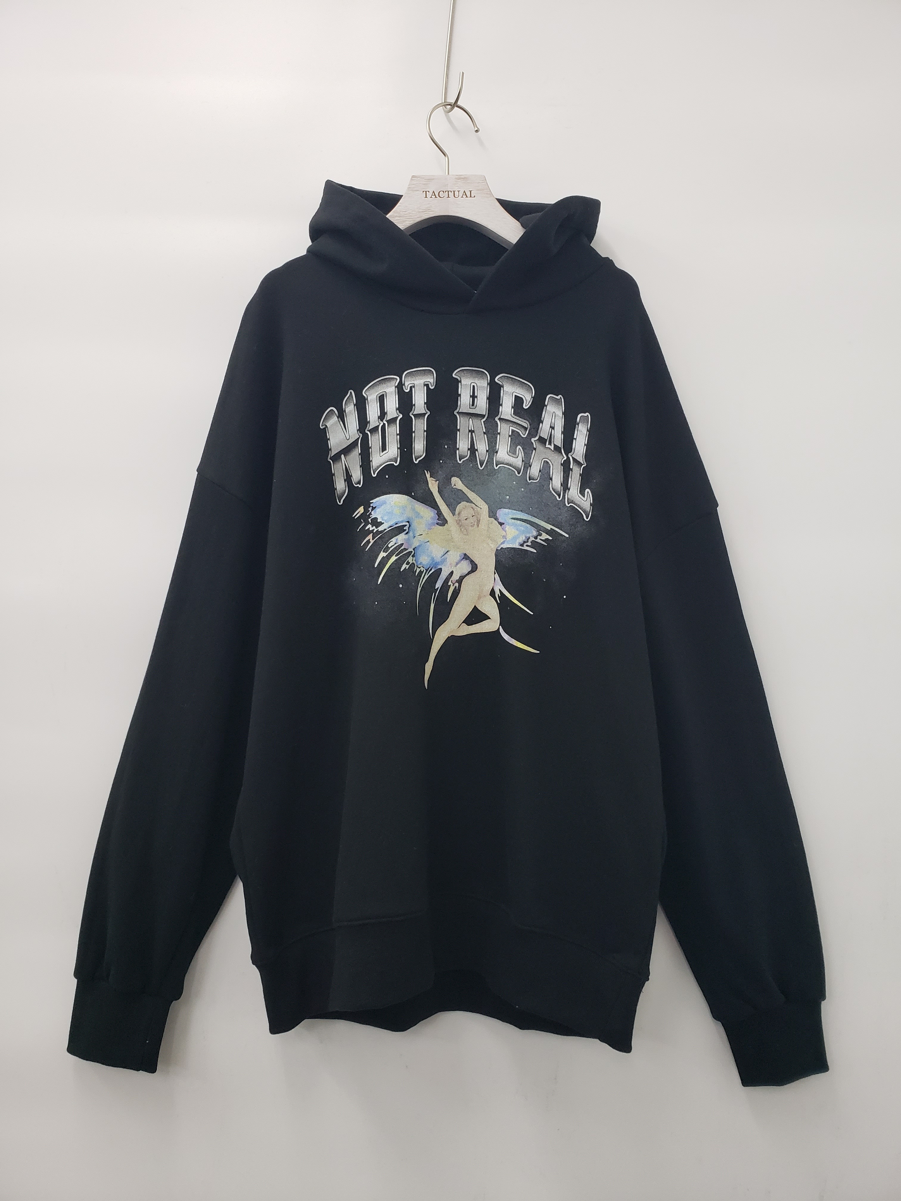 NOT REAL字圖案連帽衛衣 T3365