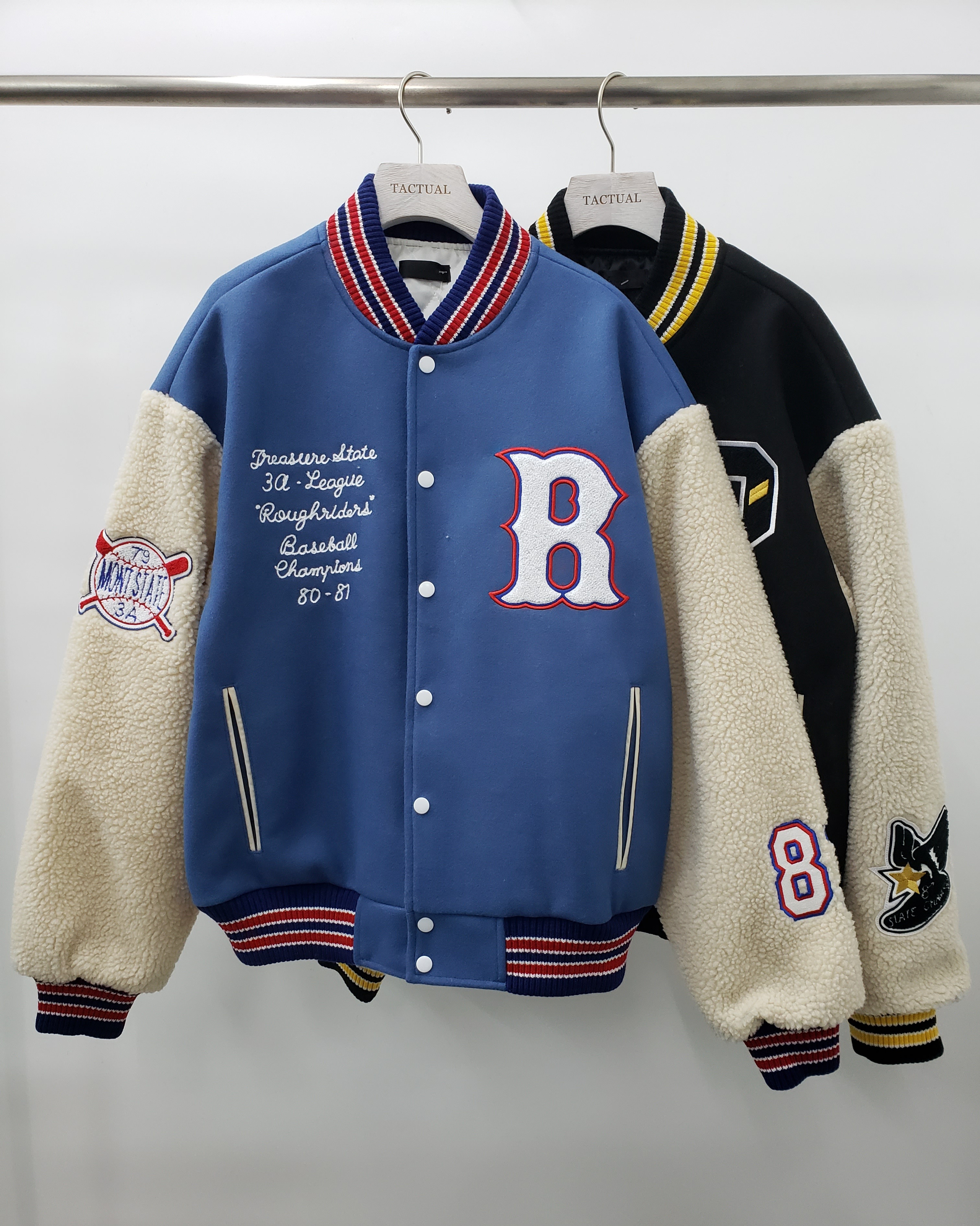 毛毛手袖棒球褸 JK1934