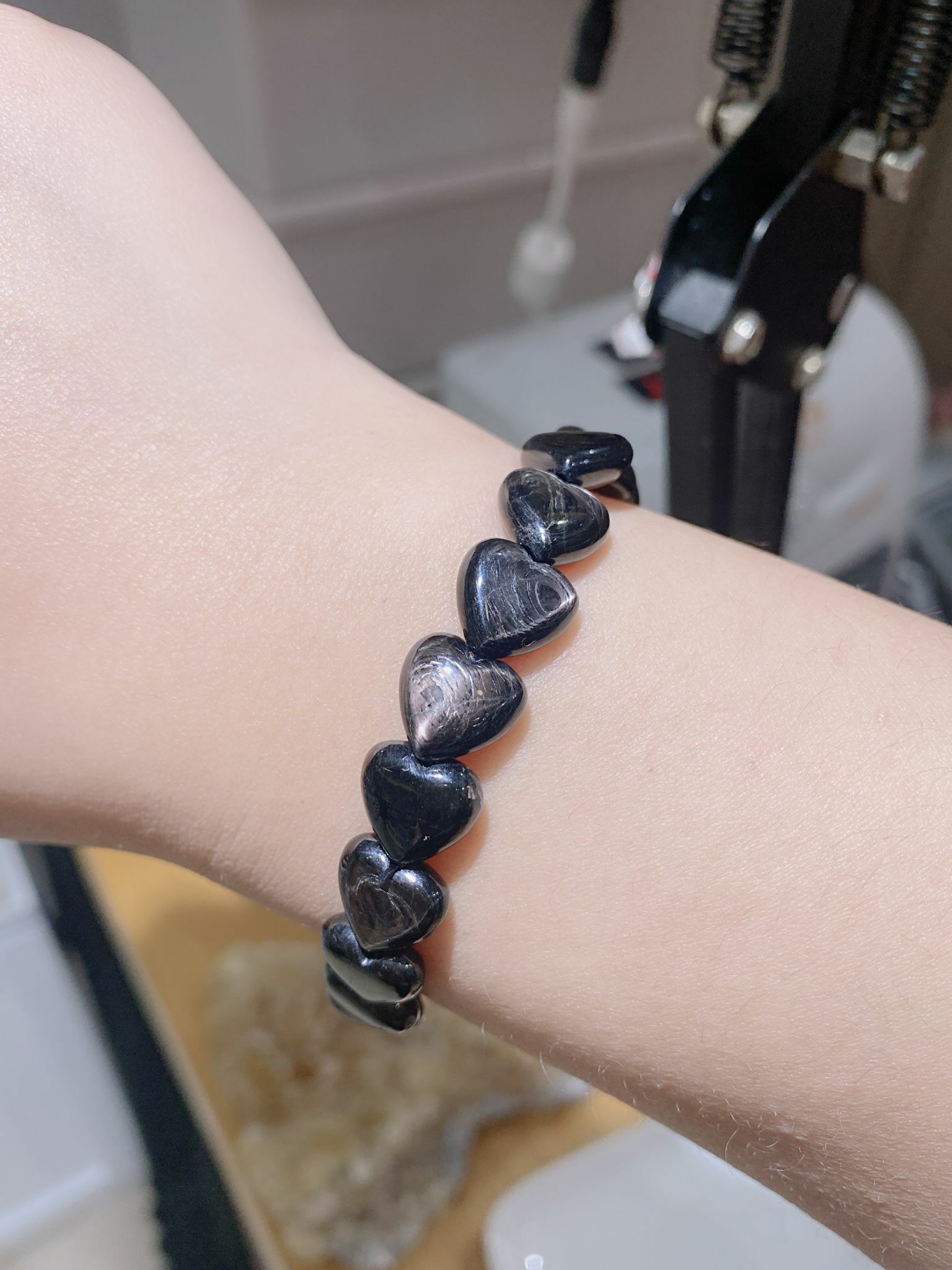 金運石心心手串