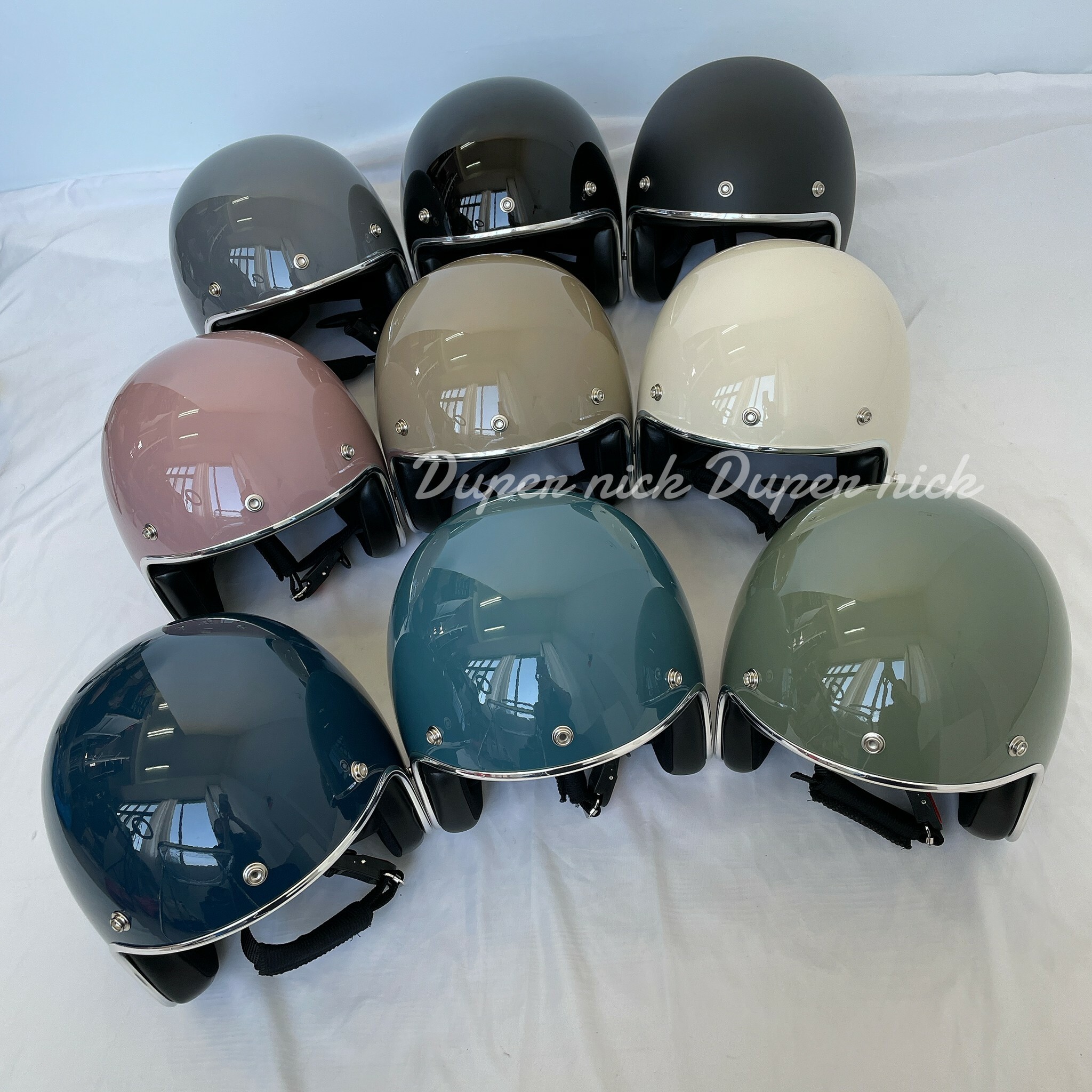 Duper Nick 獨家訂製款 復古 騎士安全帽 /鏡片