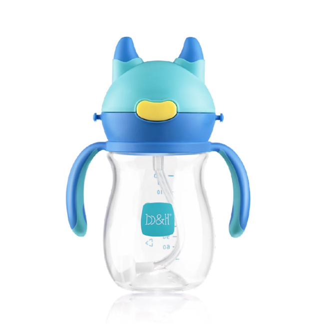 B&H TRITAN Straw Training Cup 240ml (Blue/Purple)