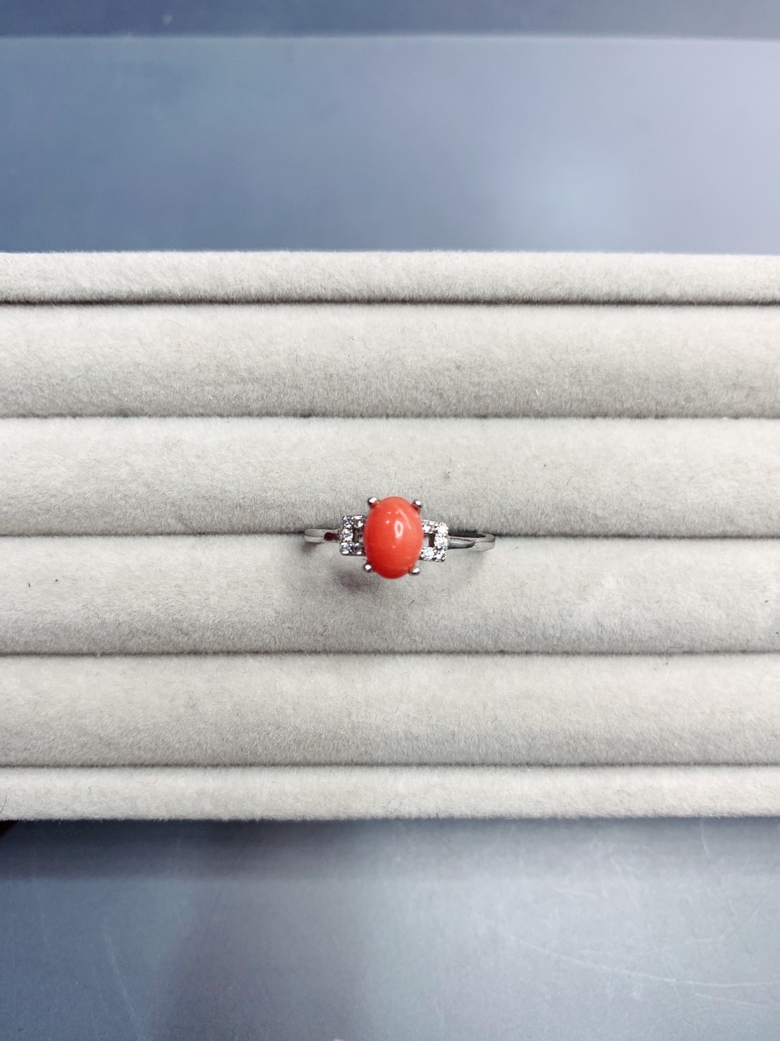 珊瑚銀戒丨幸福祥瑞