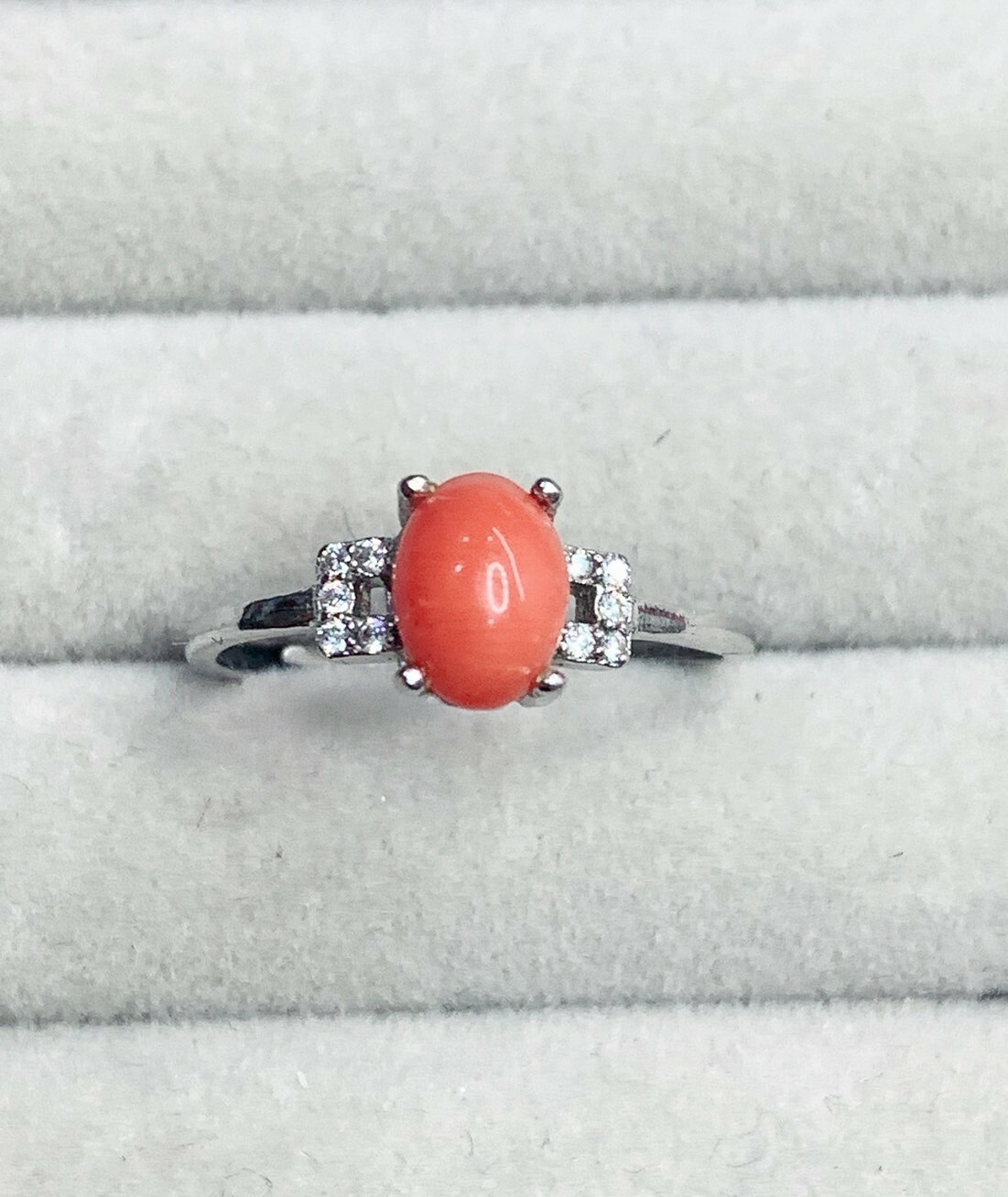 珊瑚銀戒丨幸福祥瑞