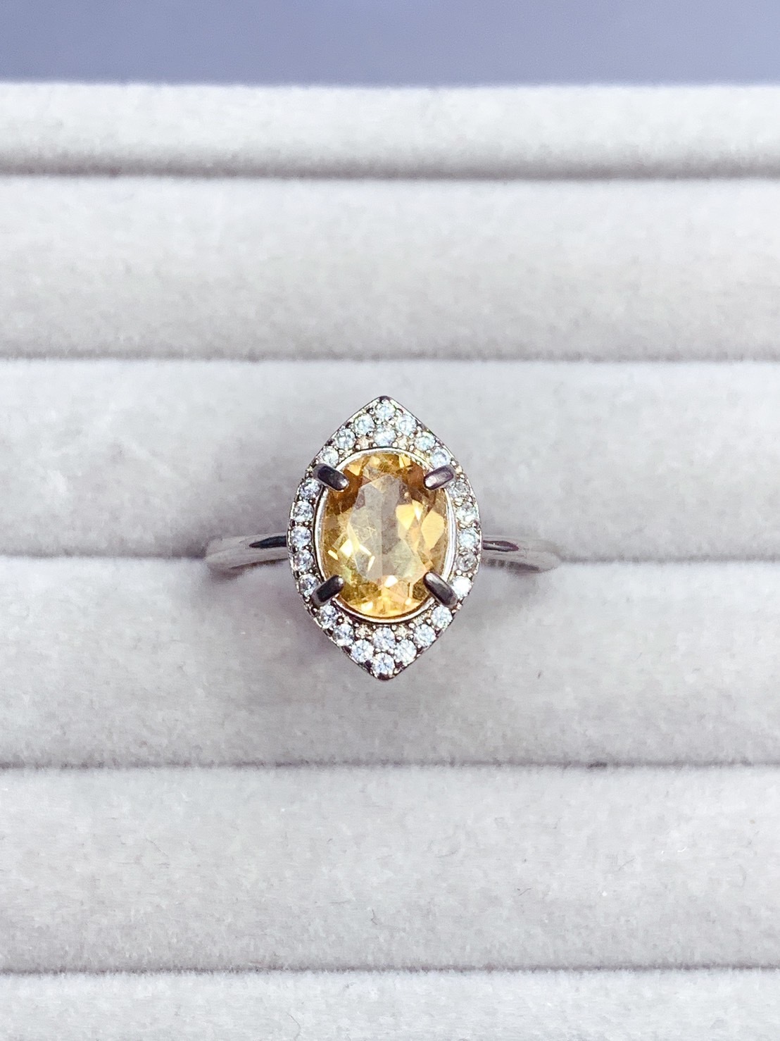 黃水晶銀戒丨愉悅與招財丨十一月