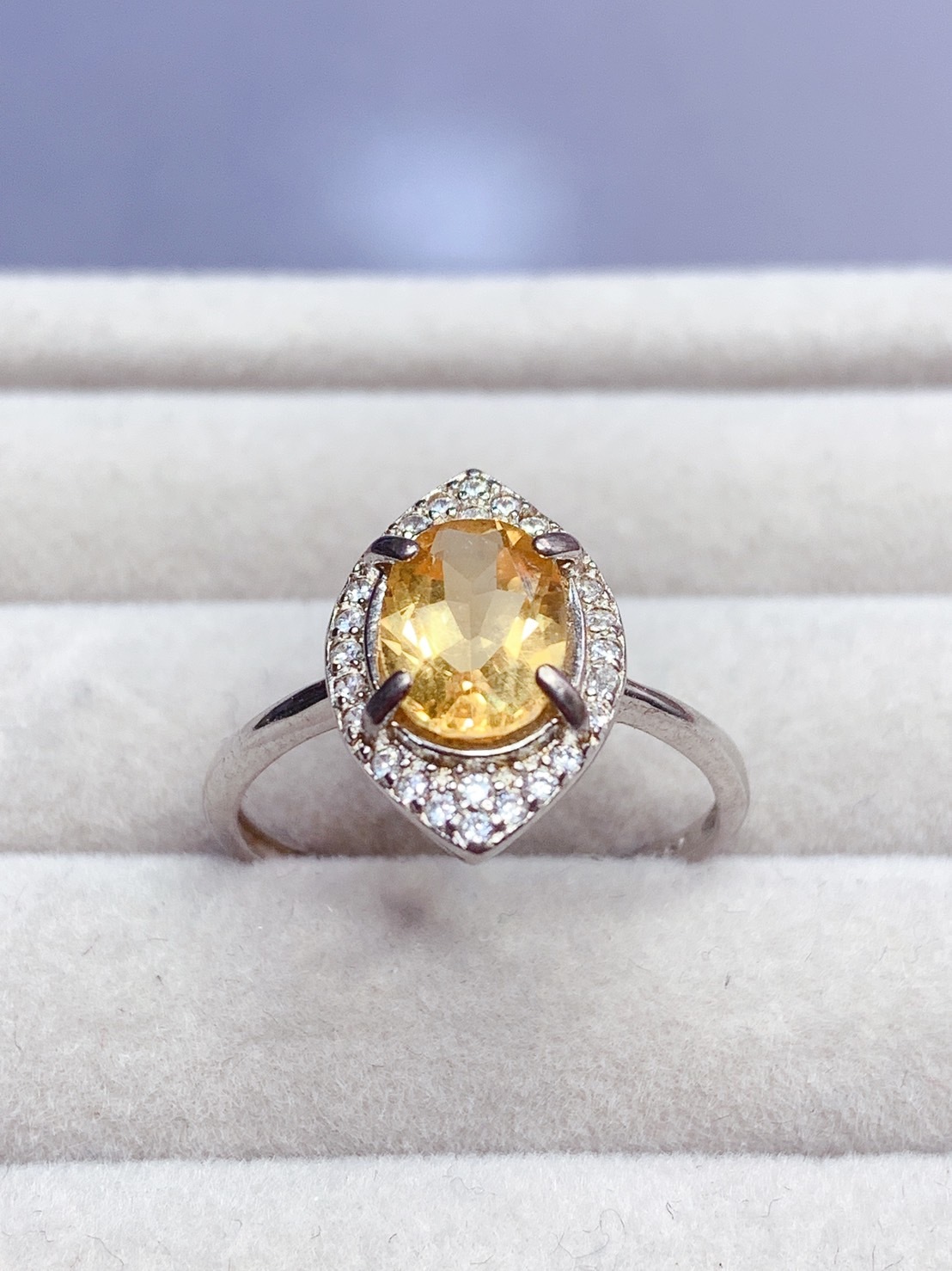 黃水晶銀戒丨愉悅與招財丨十一月